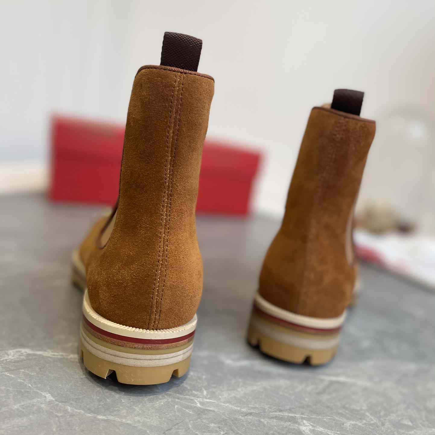 Christian Louboutin CLB Red Bottom Man Short Boots - DopestKickz