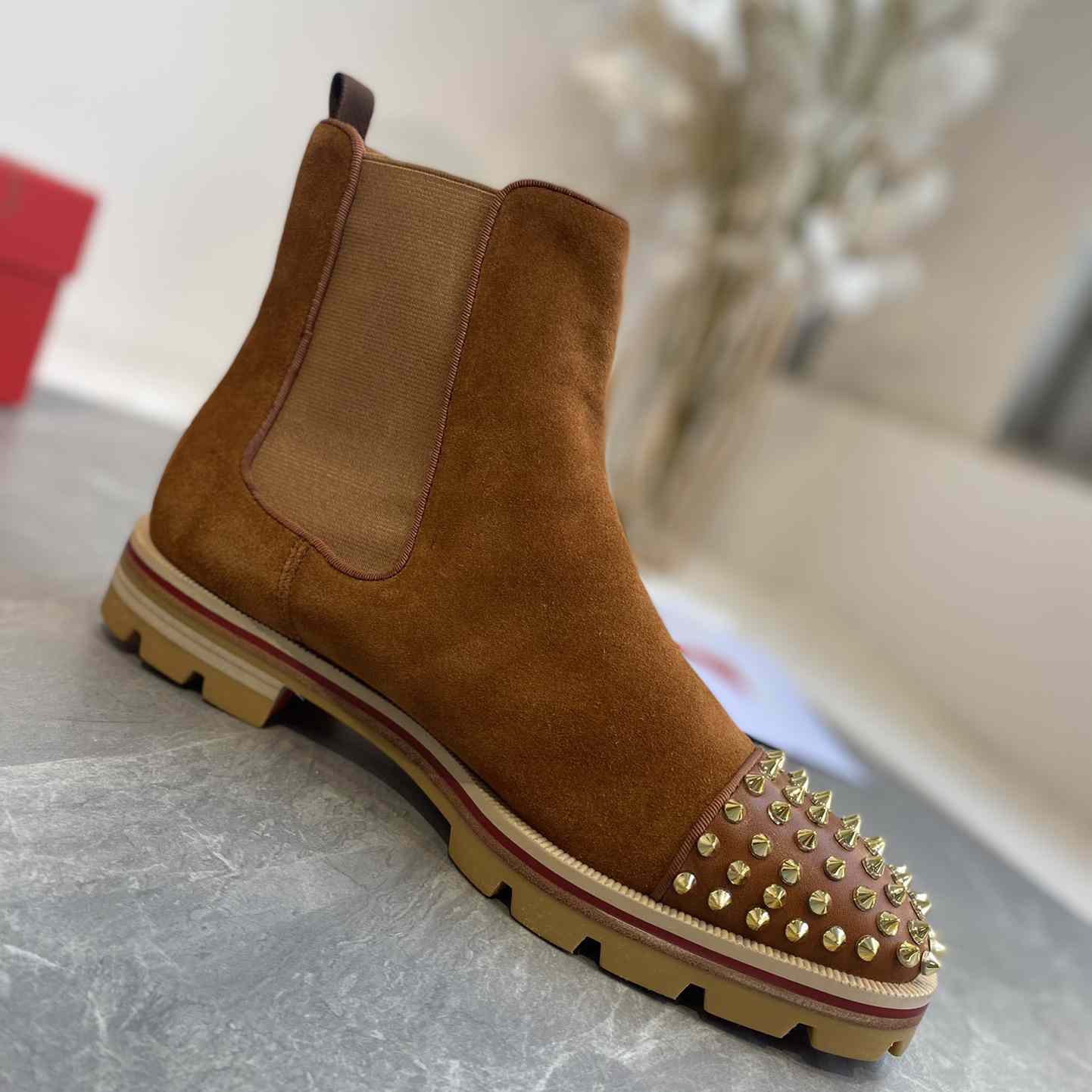 Christian Louboutin CLB Red Bottom Man Short Boots - DopestKickz