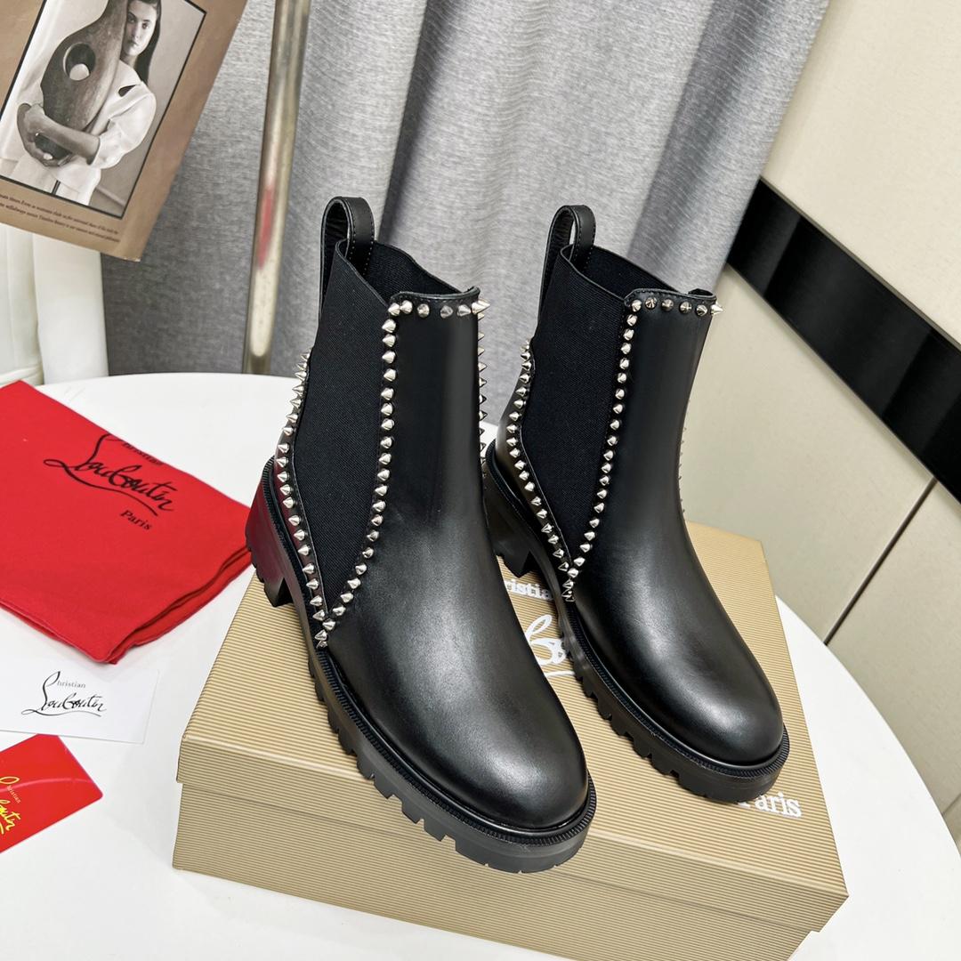 Christian Louboutin Out Lina Spike Lug Boot  - DopestKickz