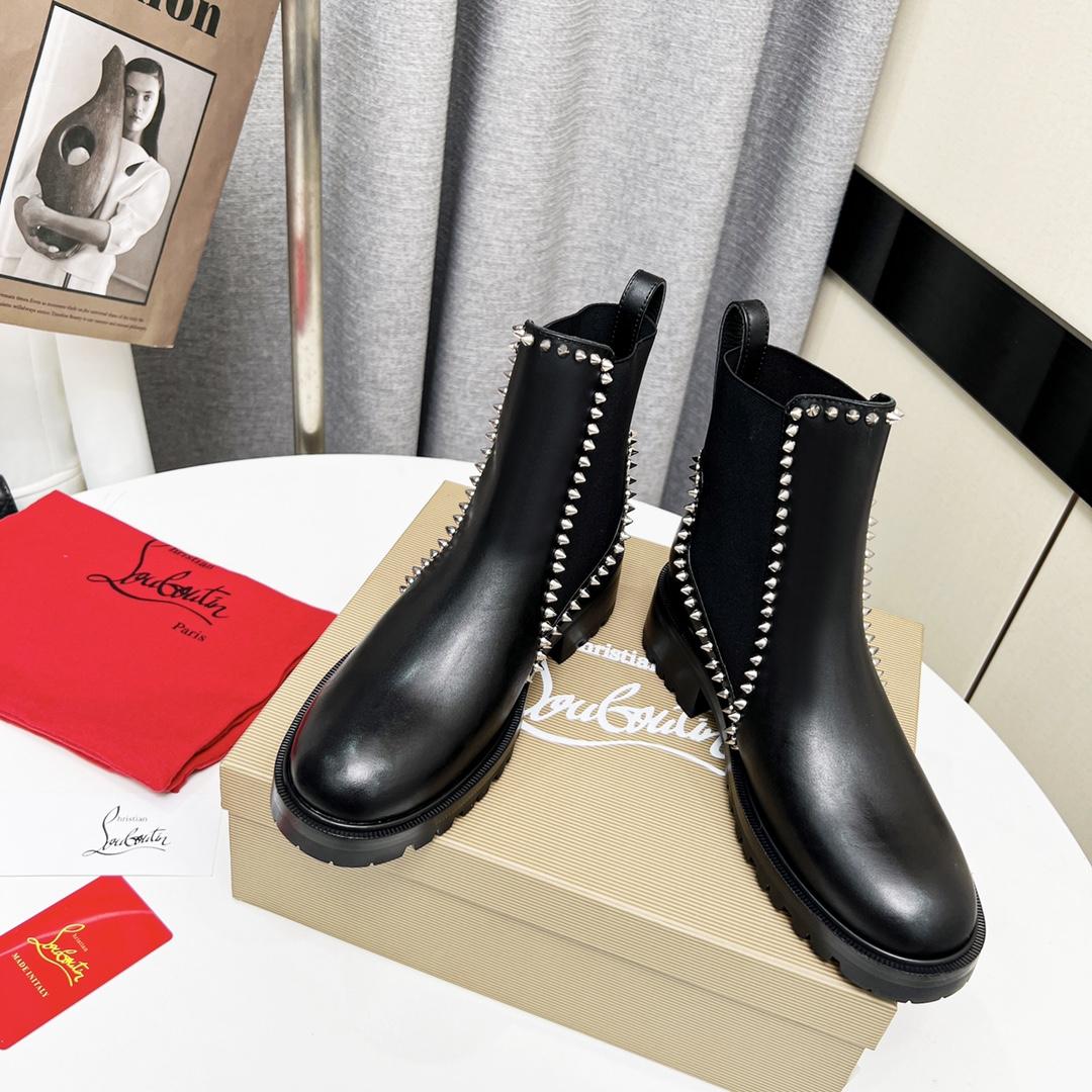 Christian Louboutin Out Lina Spike Lug Boot  - DopestKickz