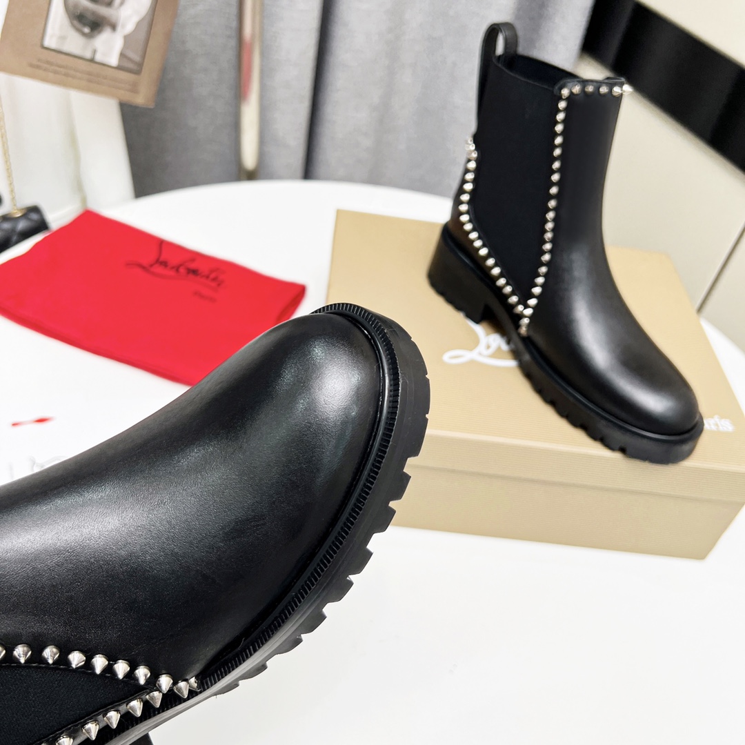 Christian Louboutin Out Lina Spike Lug Boot  - DopestKickz