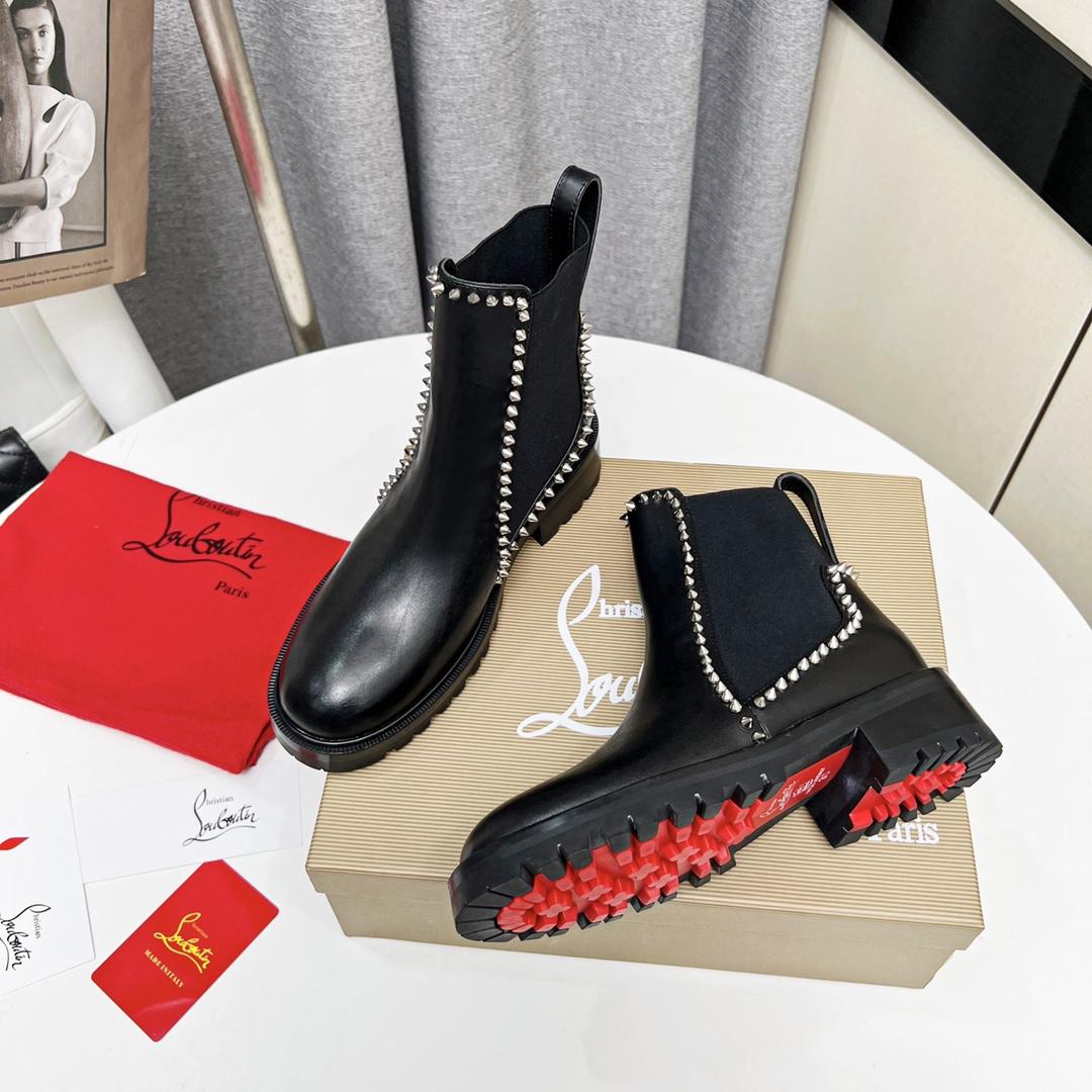 Christian Louboutin Out Lina Spike Lug Boot  - DopestKickz