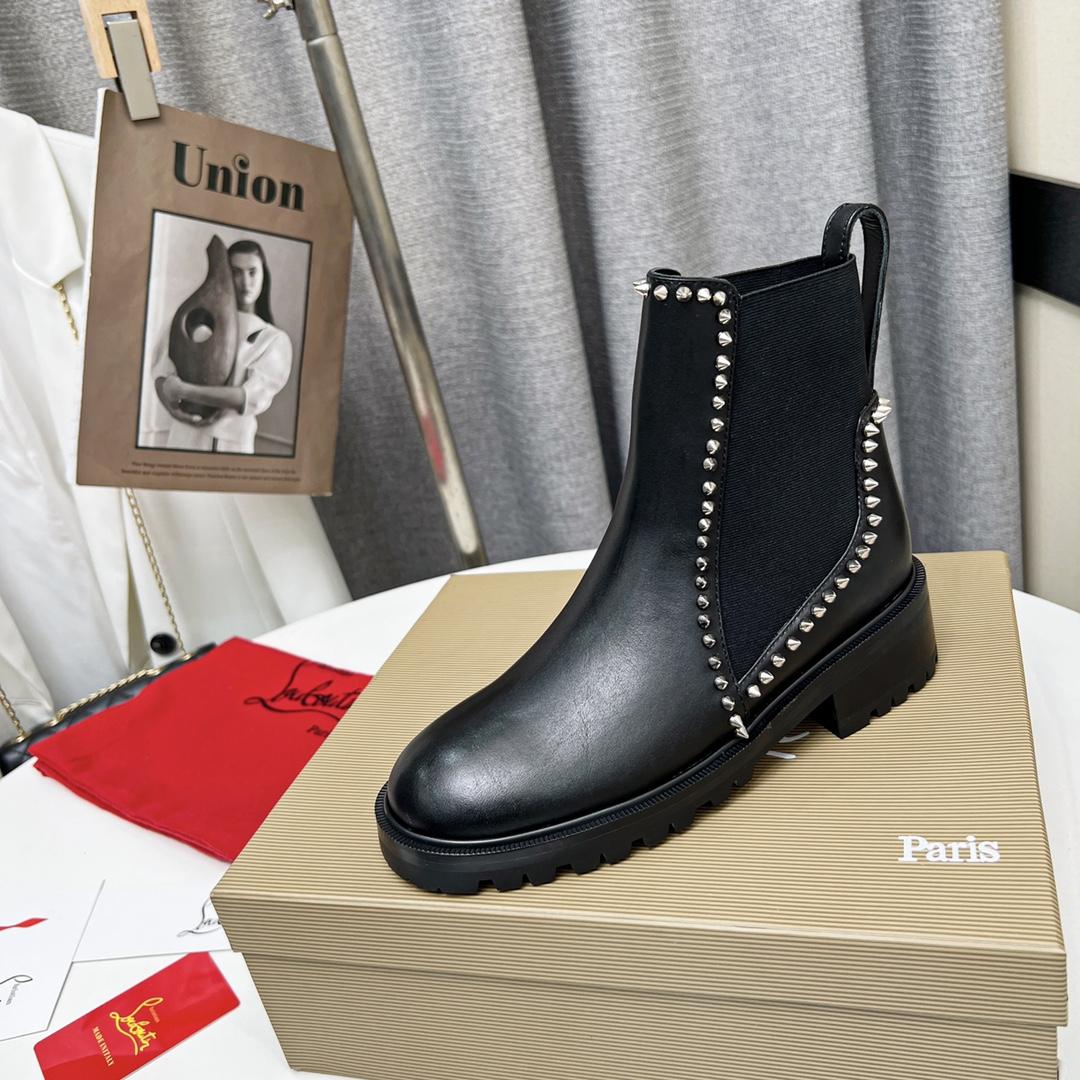 Christian Louboutin Out Lina Spike Lug Boot  - DopestKickz