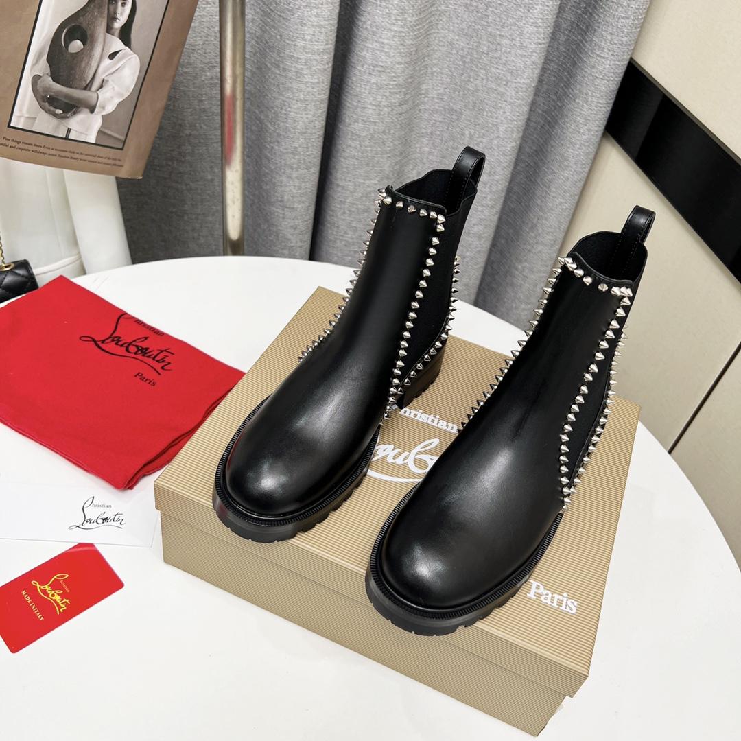Christian Louboutin Out Lina Spike Lug Boot  - DopestKickz