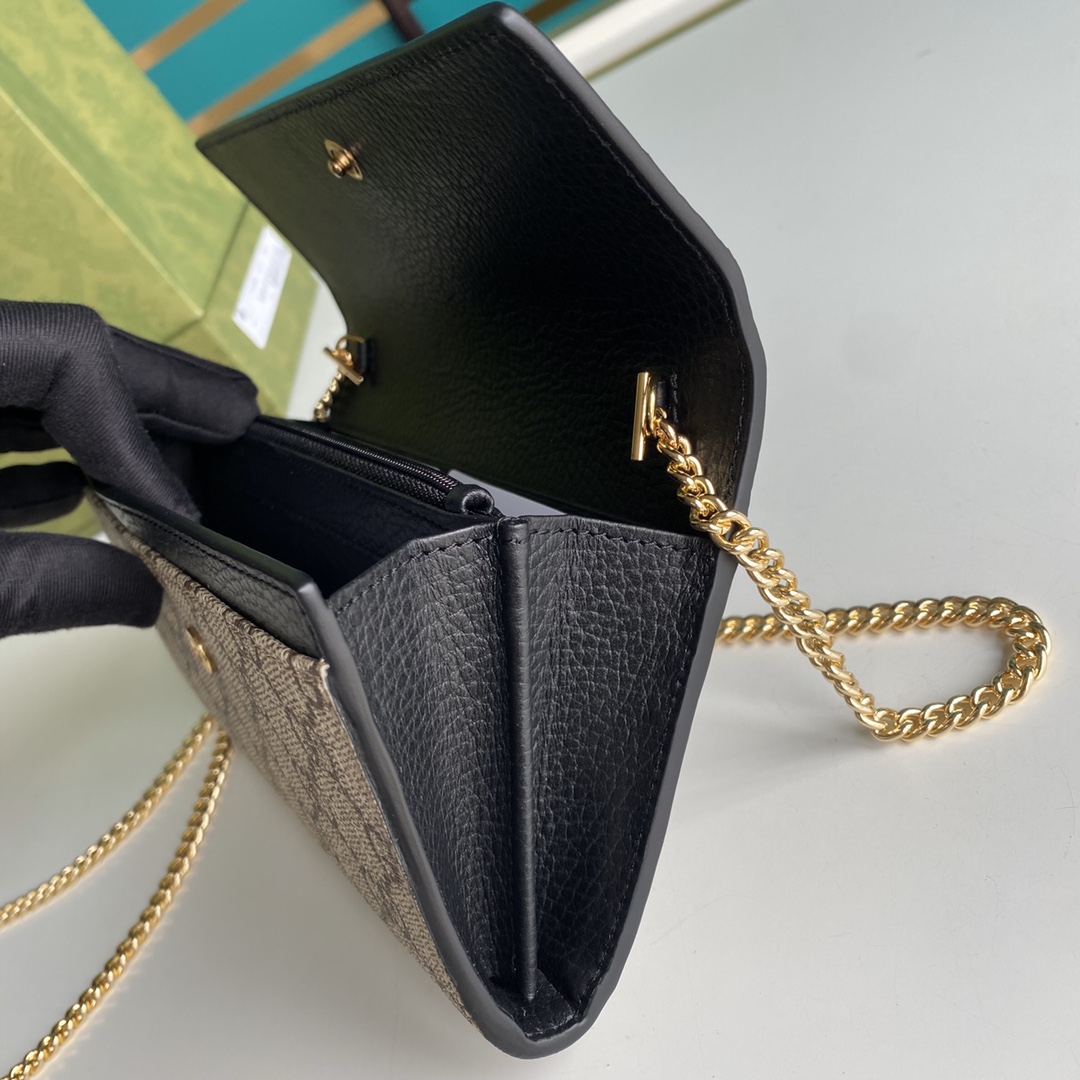 Gucci GG Marmont Chain Wallet(19-10-3.5CM)    - DopestKickz