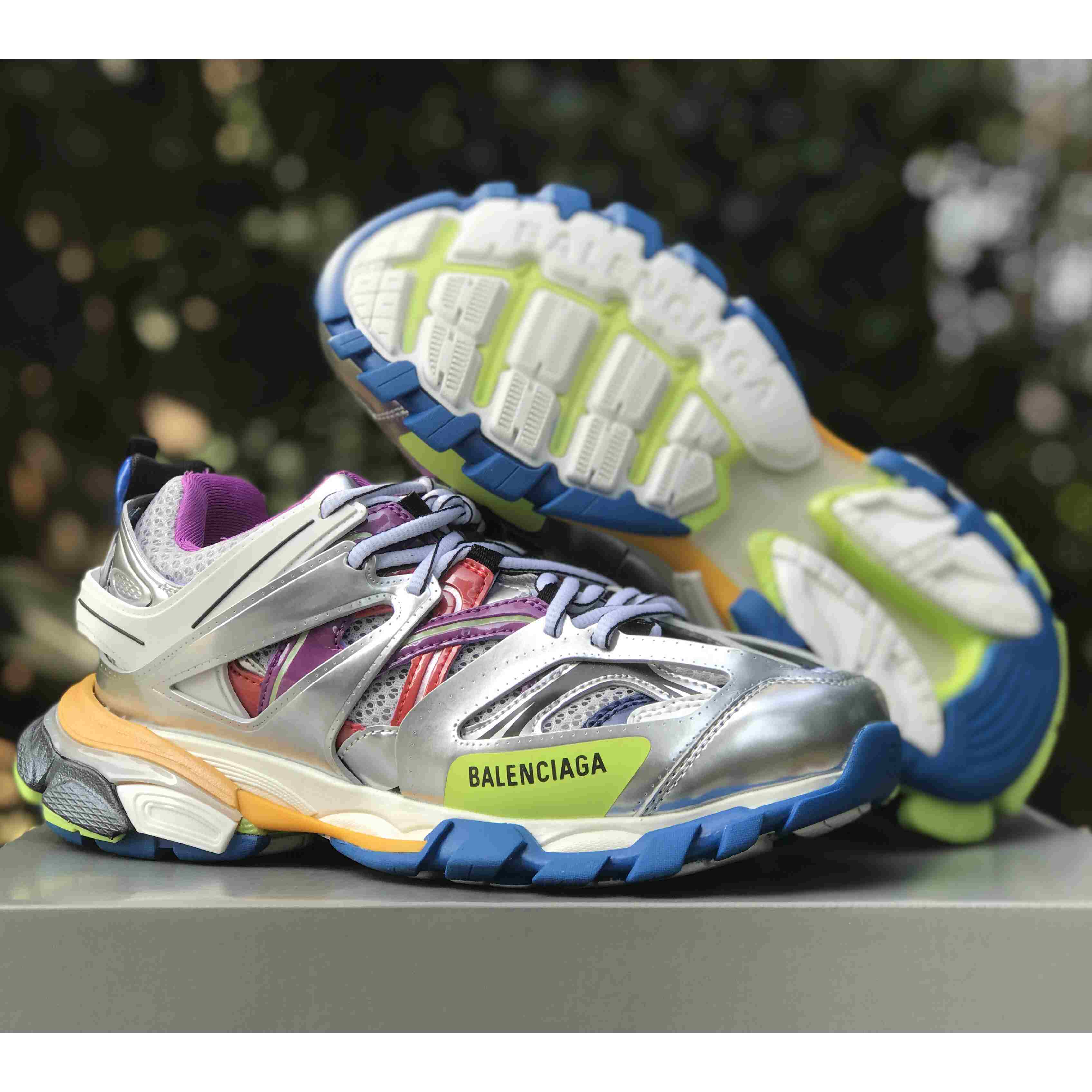 Balenciaga Track Sneaker In Silver - DopestKickz