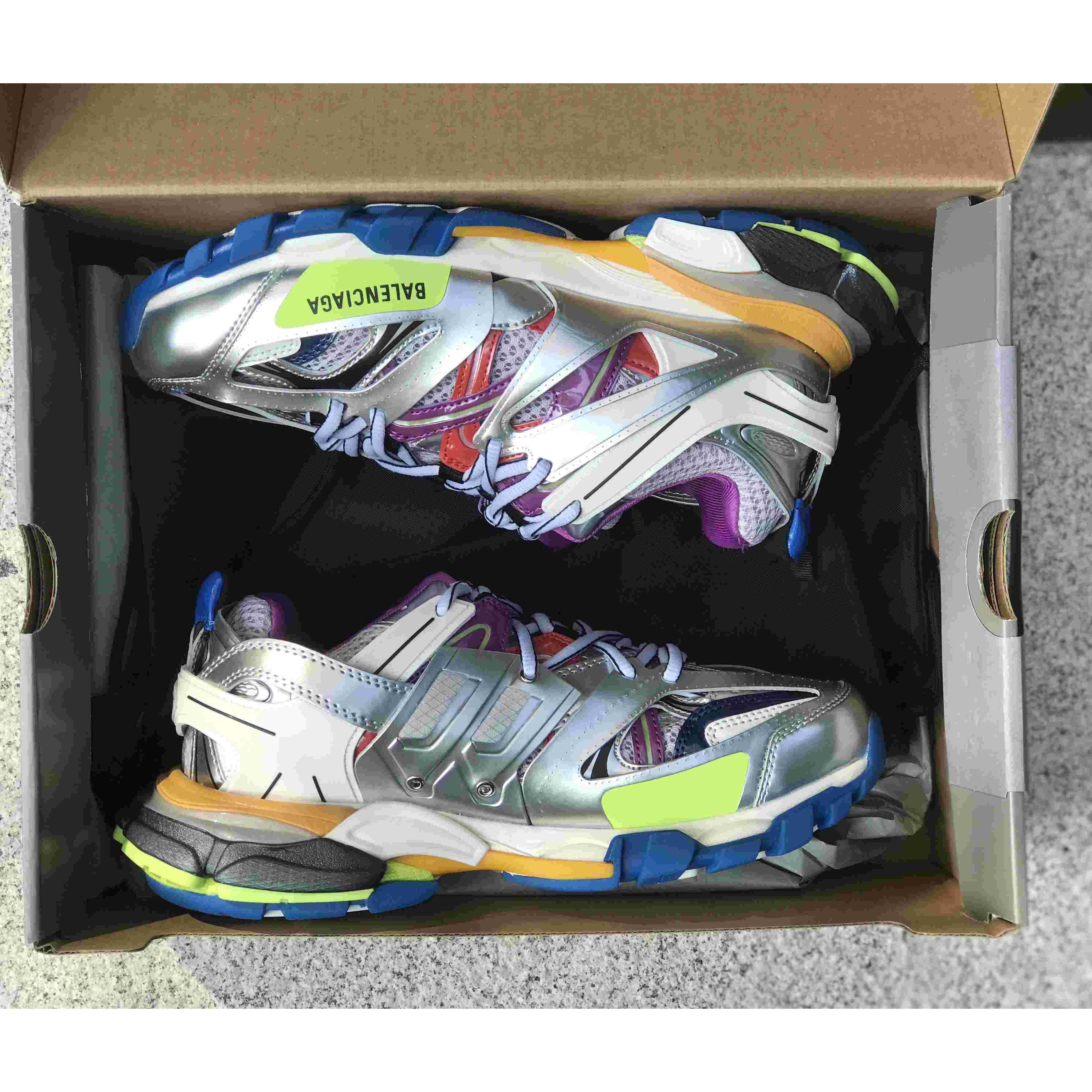 Balenciaga Track Sneaker In Silver - DopestKickz