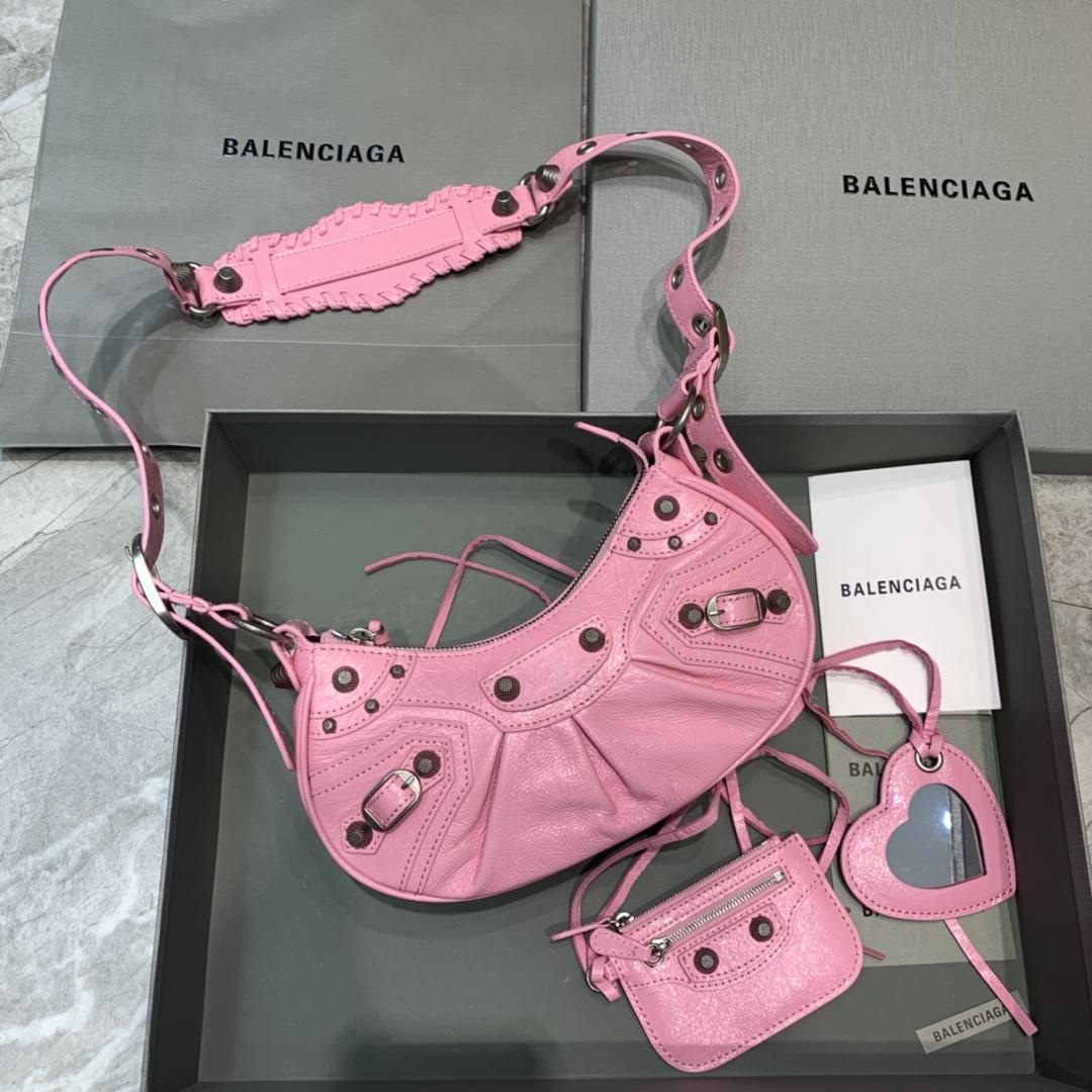 Balenciaga Women's Le Cagole XS Shoulder Bag In Pink(26-12-6cm) - DopestKickz