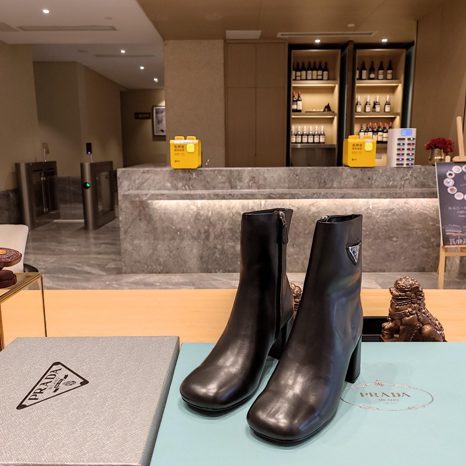 Prada Leather Booties - DopestKickz