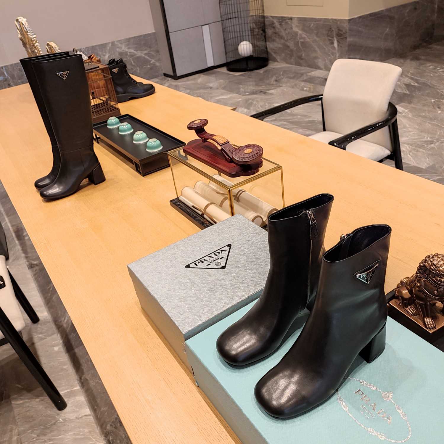 Prada Leather Booties - DopestKickz