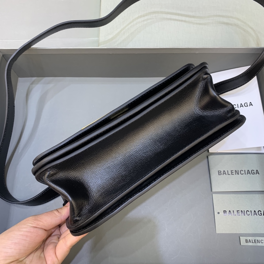 Balenciaga Women's Gossip Small Bag In Stripe Embossed Calfskin In Black(23.5-12.4-10.4cm) - DopestKickz