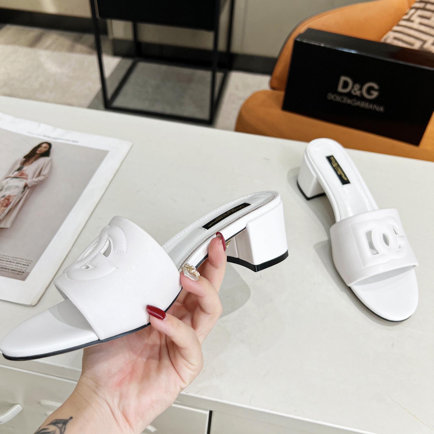 Dolce & Gabbana Calfskin Mules With DG Millennials Logo - DopestKickz