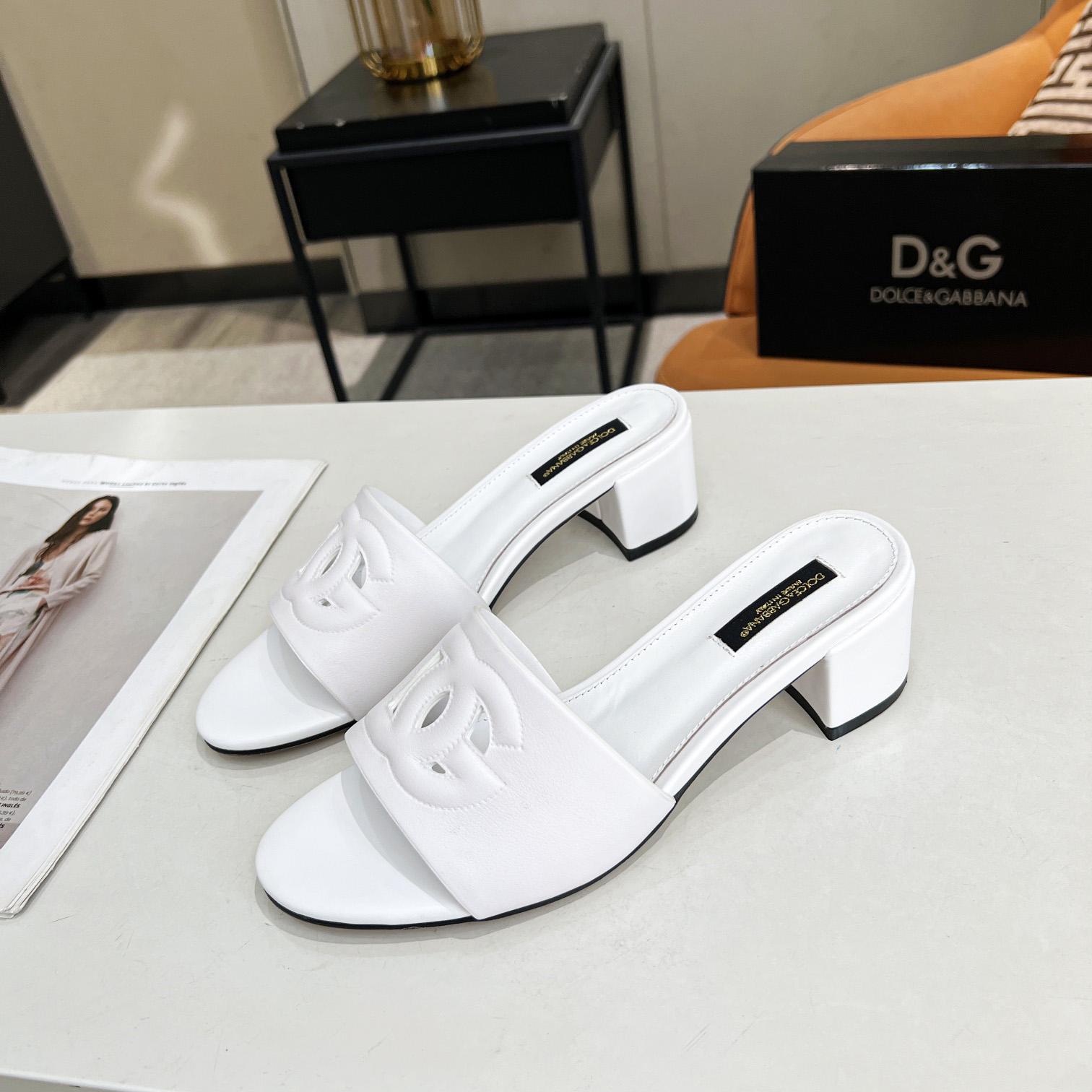 Dolce & Gabbana Calfskin Mules With DG Millennials Logo - DopestKickz