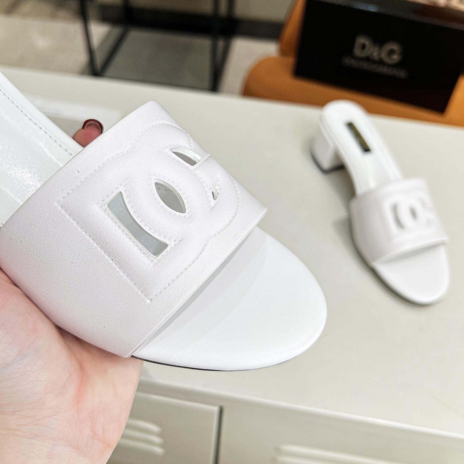 Dolce & Gabbana Calfskin Mules With DG Millennials Logo - DopestKickz