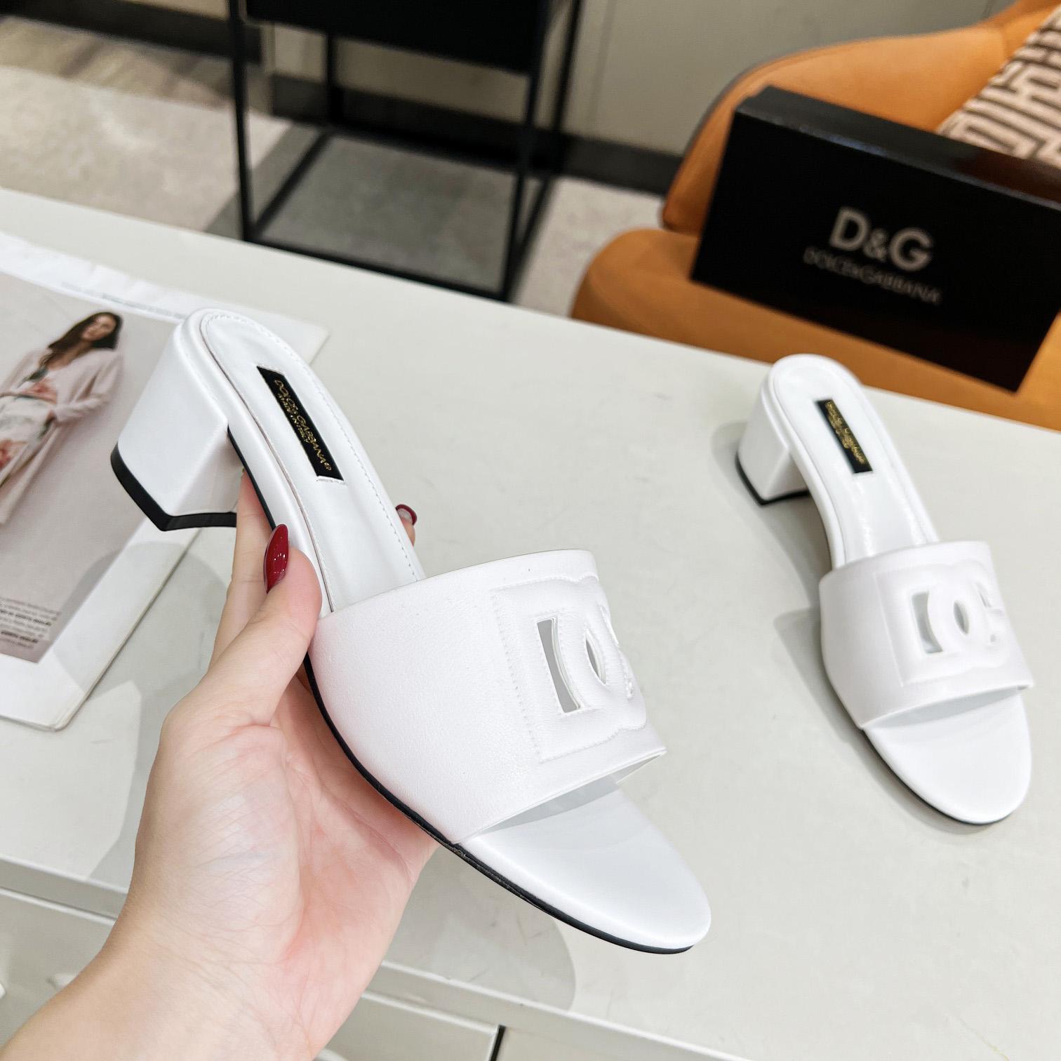 Dolce & Gabbana Calfskin Mules With DG Millennials Logo - DopestKickz