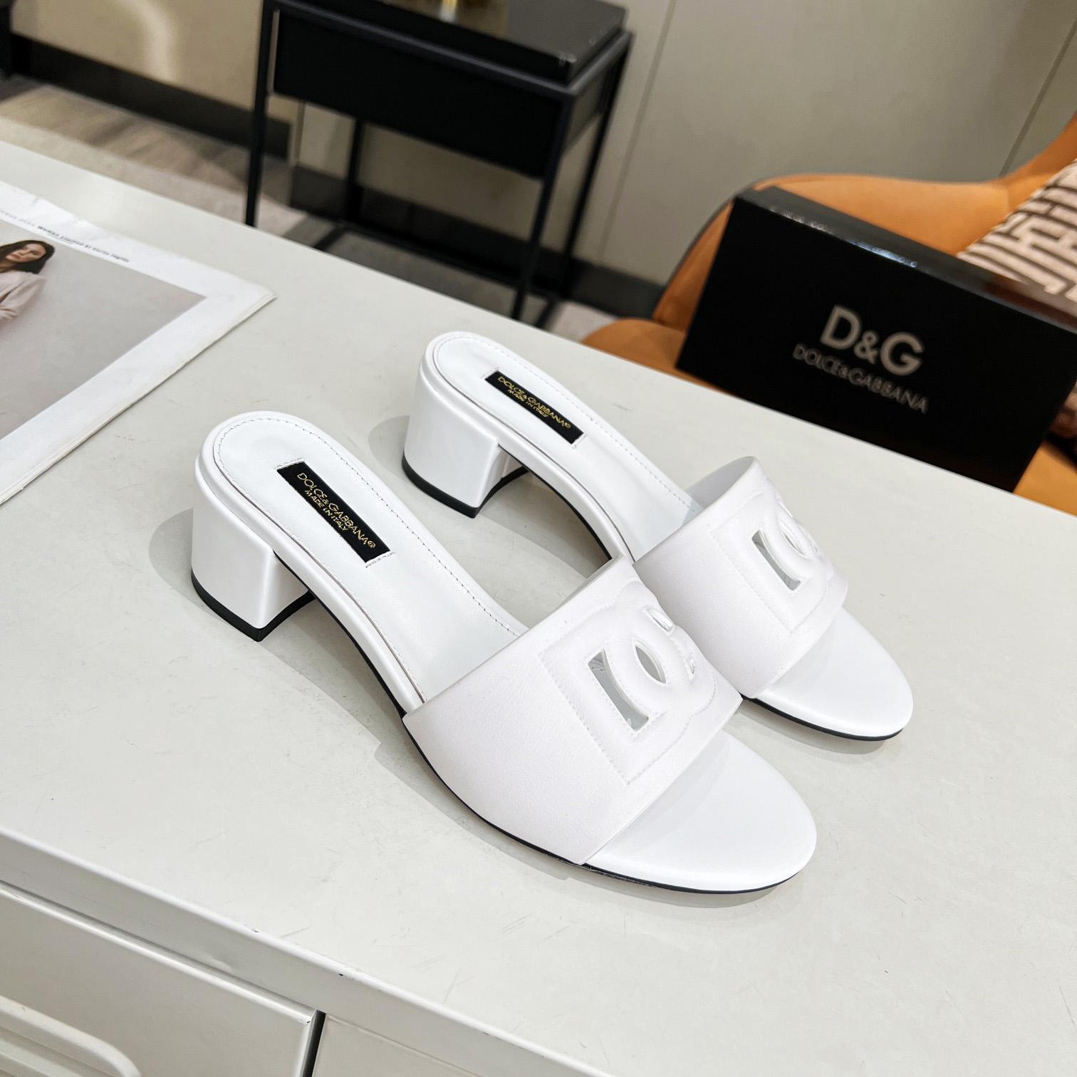 Dolce & Gabbana Calfskin Mules With DG Millennials Logo - DopestKickz