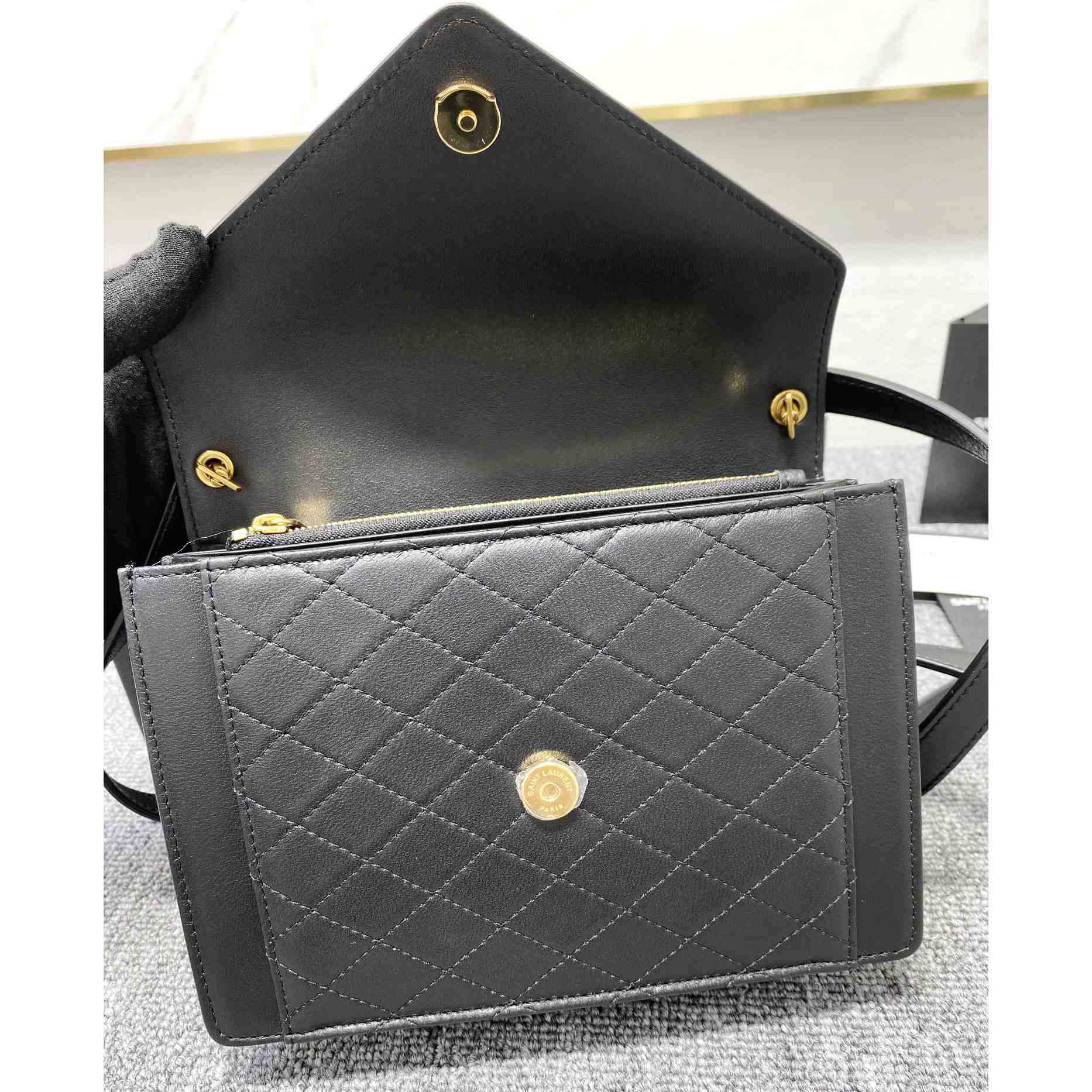 Saint Laurent Gaby Mini Satchel In Quilted Lambskin - DopestKickz