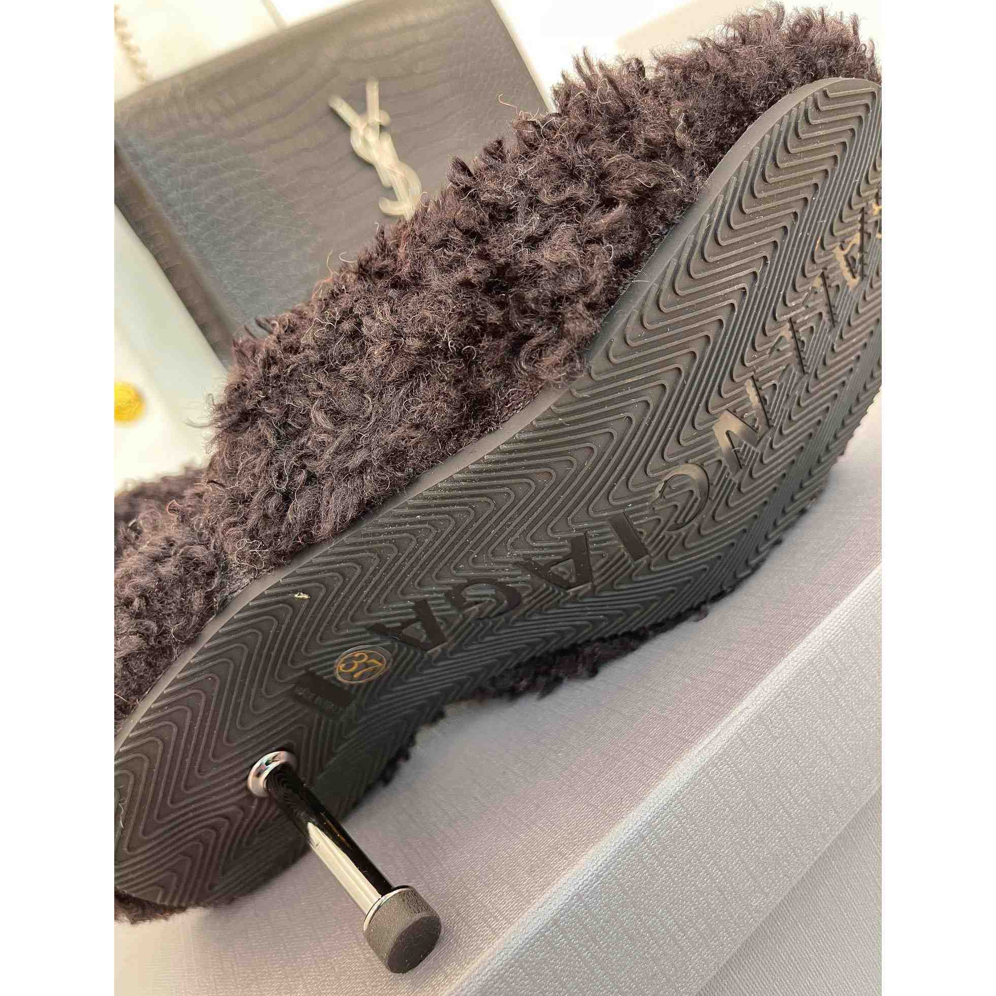 Balenciaga Furry Sandals - DopestKickz