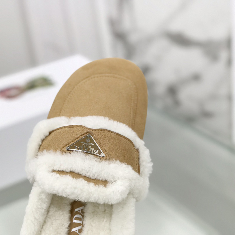 Prada Shearling Slippers - DopestKickz