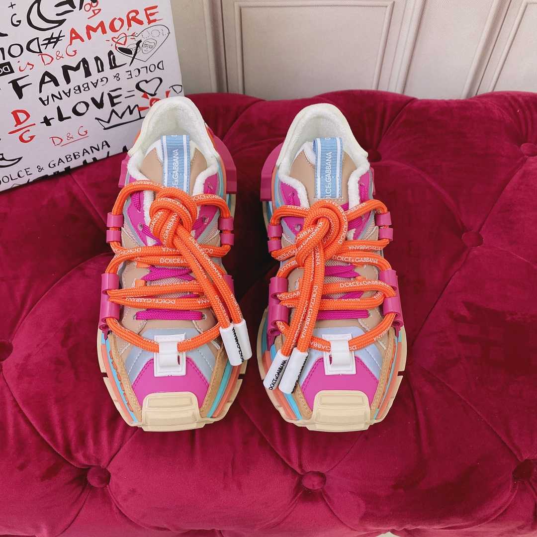 Dolce & Gabbana Mixed-Material Space Sneakers - DopestKickz