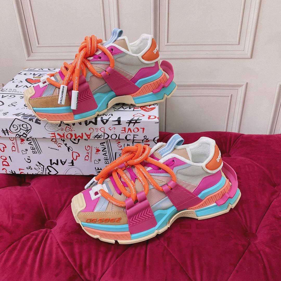 Dolce & Gabbana Mixed-Material Space Sneakers - DopestKickz