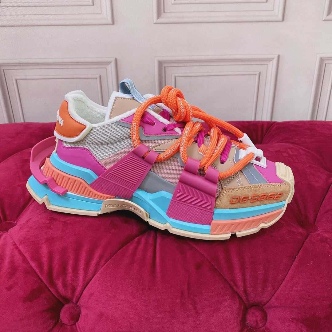 Dolce & Gabbana Mixed-Material Space Sneakers - DopestKickz