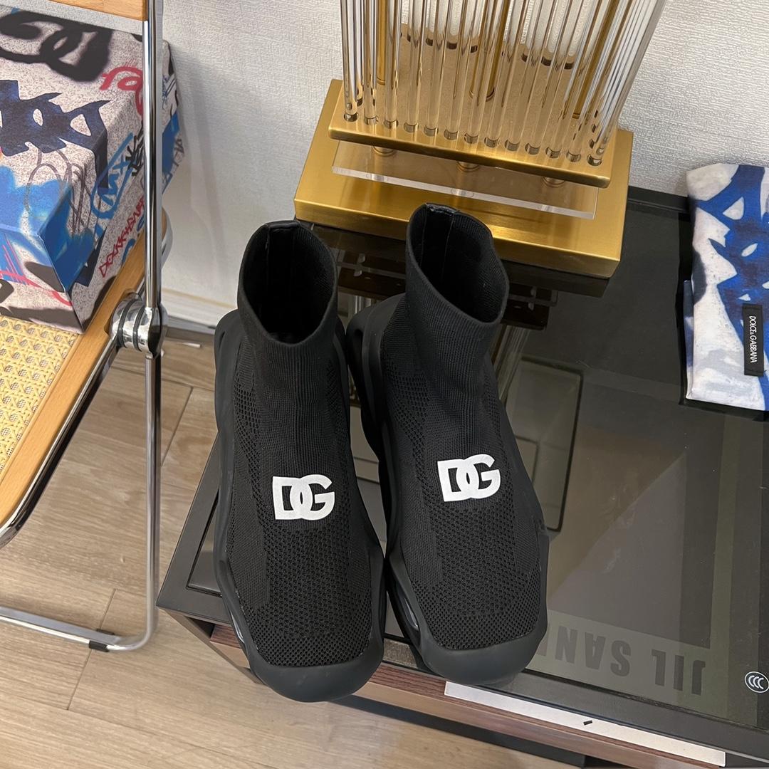 Dolce & Gabbana Stretch Mesh Wave Mid-Top Sneakers - DopestKickz