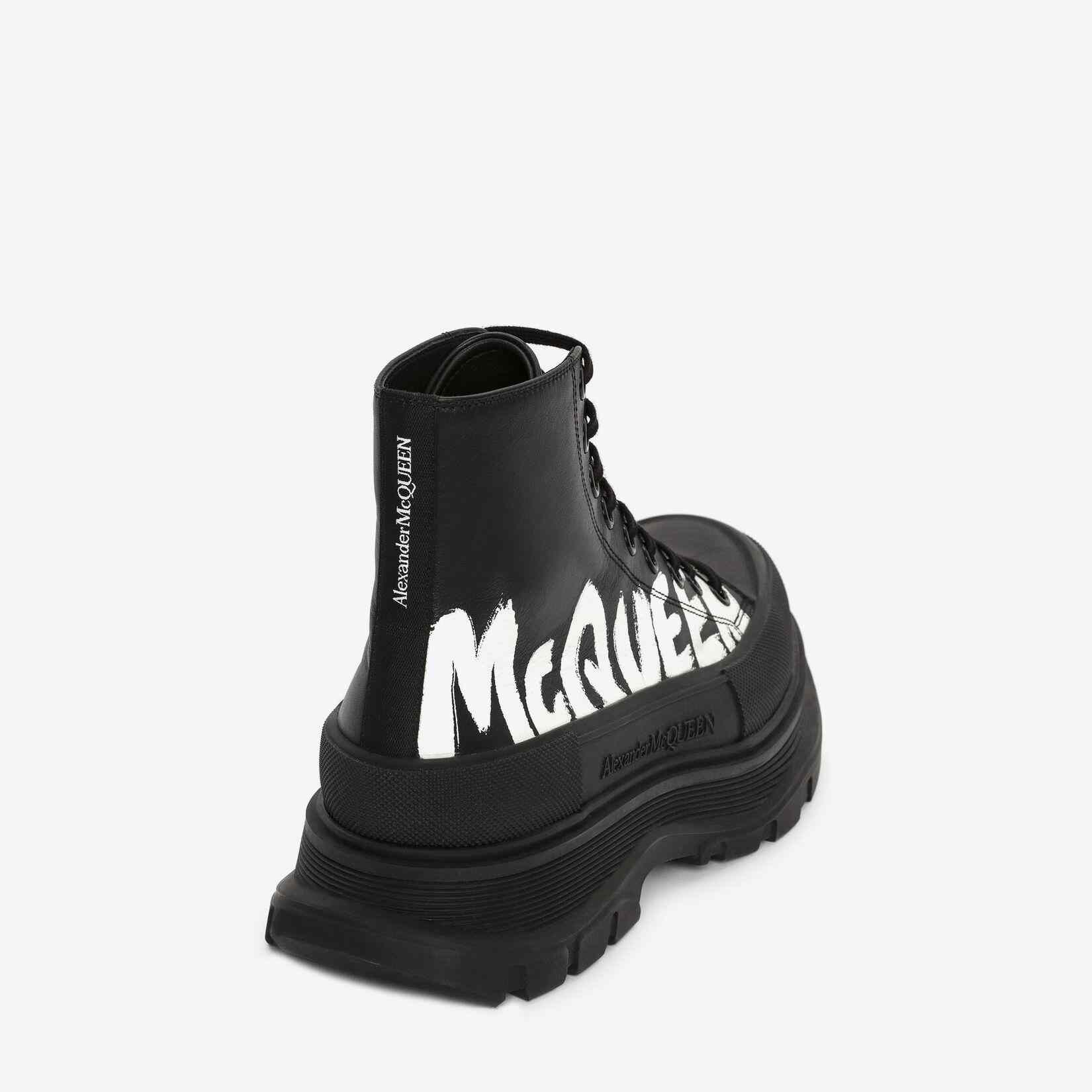 Alexander Mqueen Tread Slick Boot In Black/White - DopestKickz