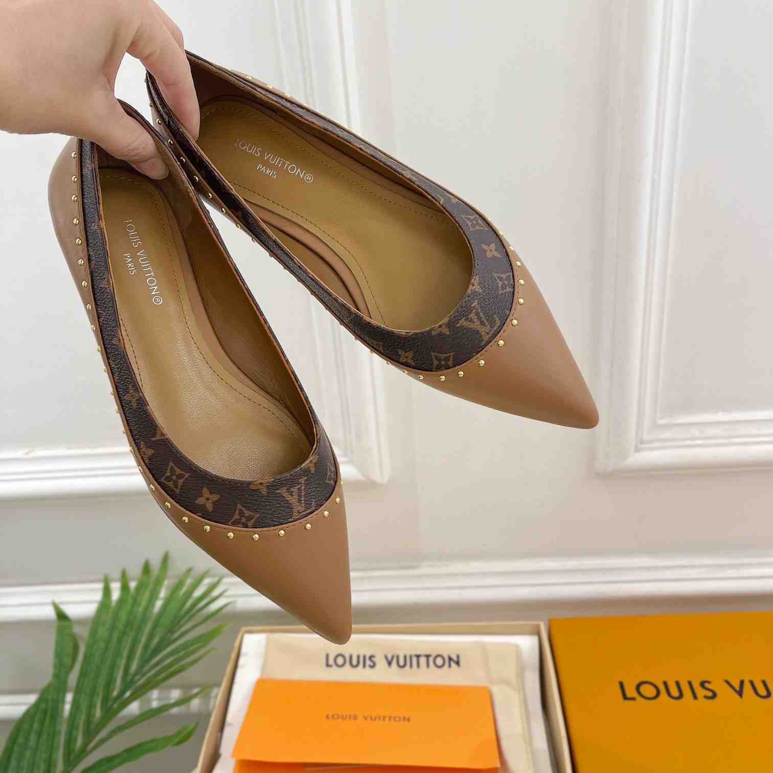 Louis Vuitton Signature Flat Ballerina    - DopestKickz