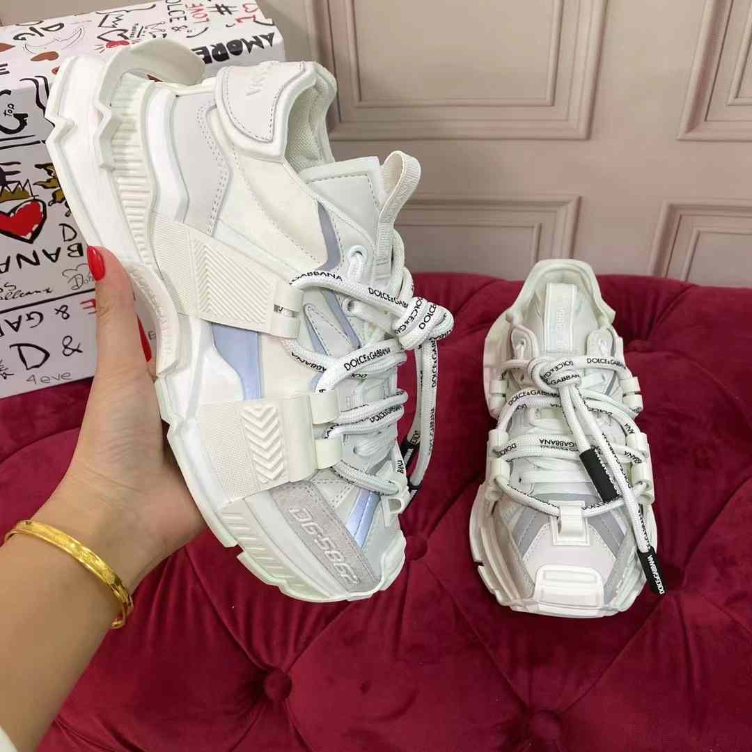 Dolce & Gabbana Mixed-Material Space Sneakers - DopestKickz