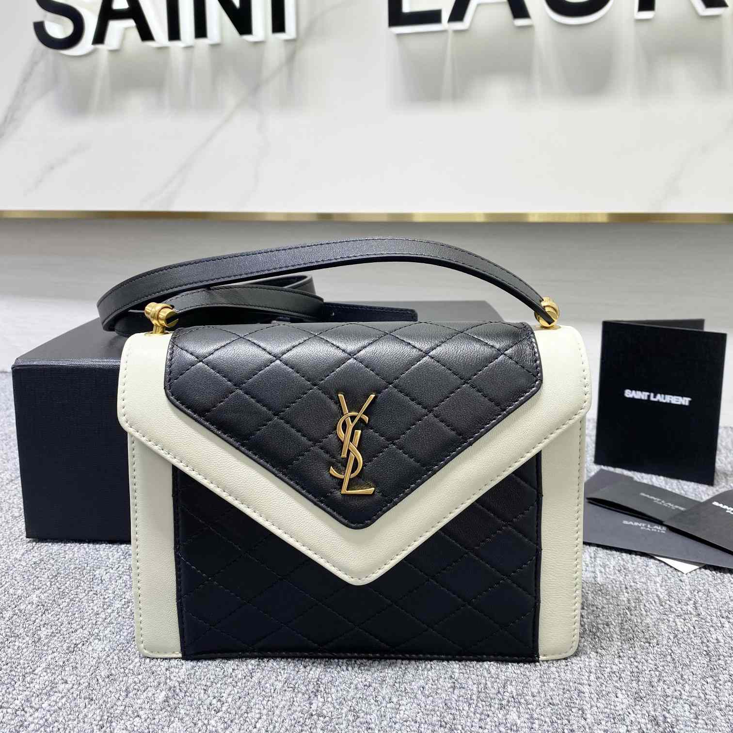 Saint Laurent Gaby Mini Satchel In Quilted Lambskin - DopestKickz