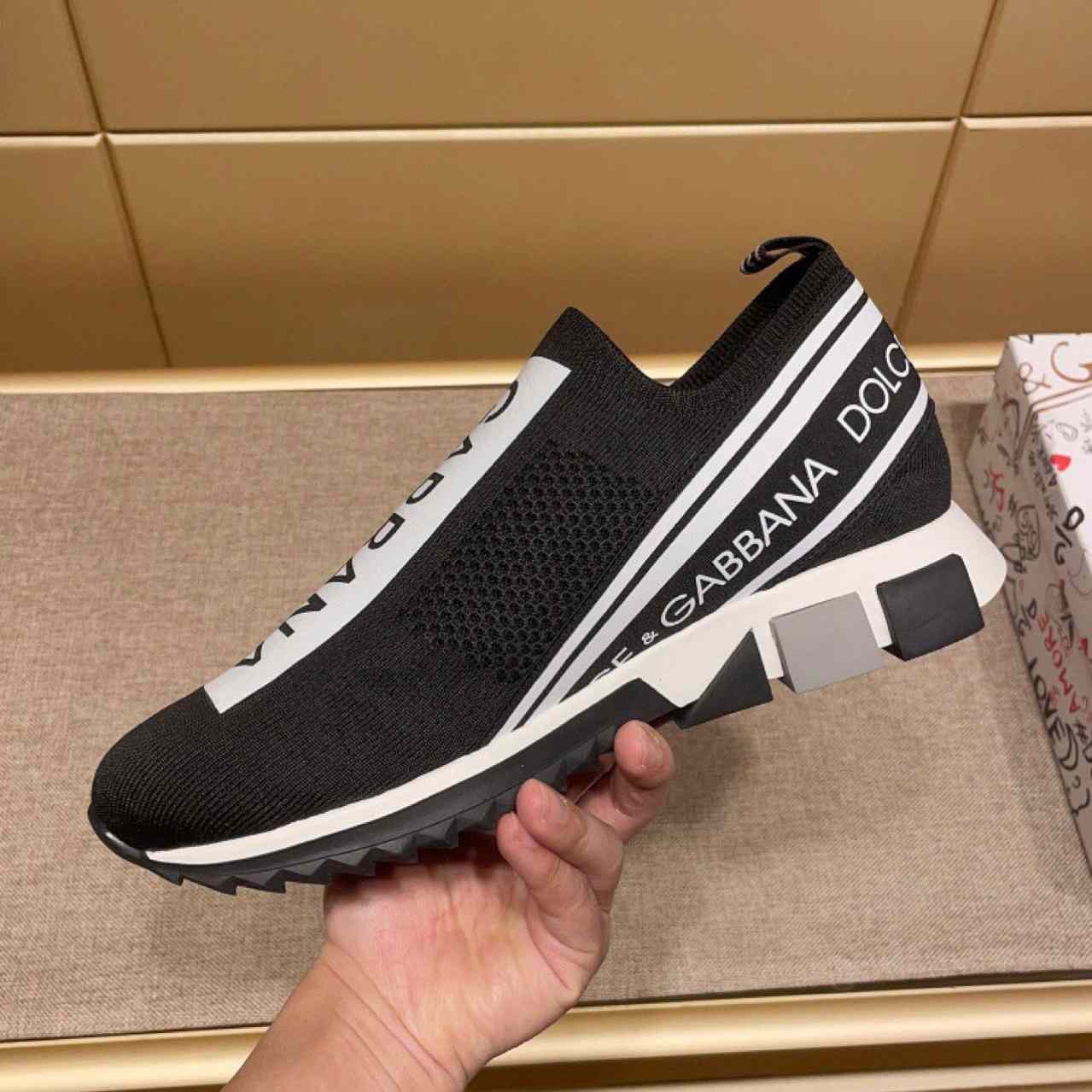 Dolce & Gabbana Stretch Jersey Sorrento Sneakers With Logo - DopestKickz
