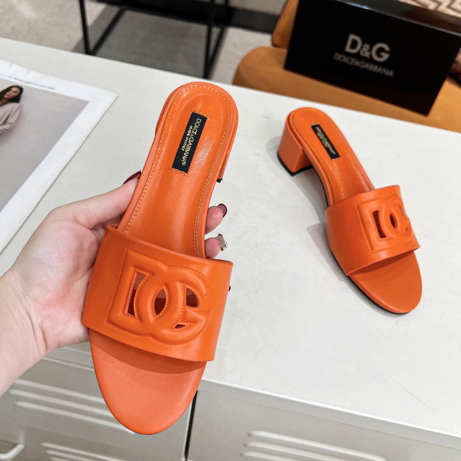 Dolce & Gabbana Calfskin Mules With DG Millennials Logo - DopestKickz