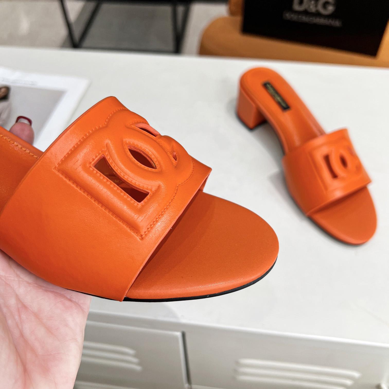 Dolce & Gabbana Calfskin Mules With DG Millennials Logo - DopestKickz
