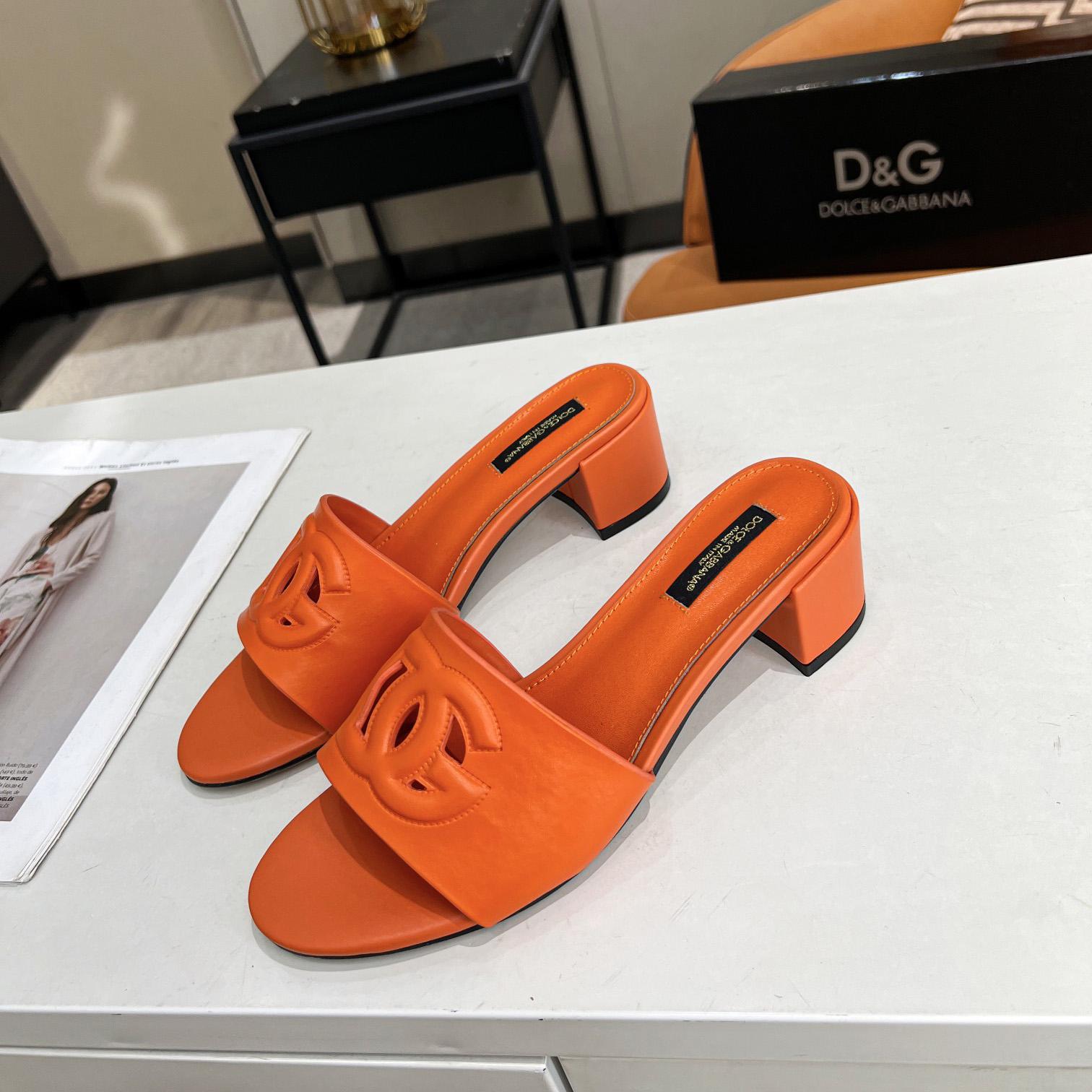 Dolce & Gabbana Calfskin Mules With DG Millennials Logo - DopestKickz