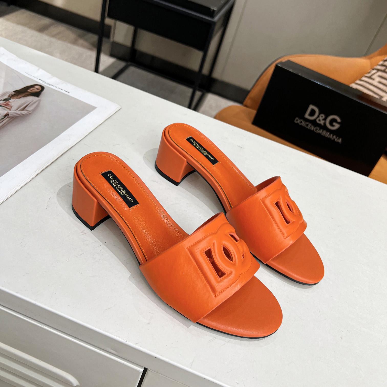 Dolce & Gabbana Calfskin Mules With DG Millennials Logo - DopestKickz