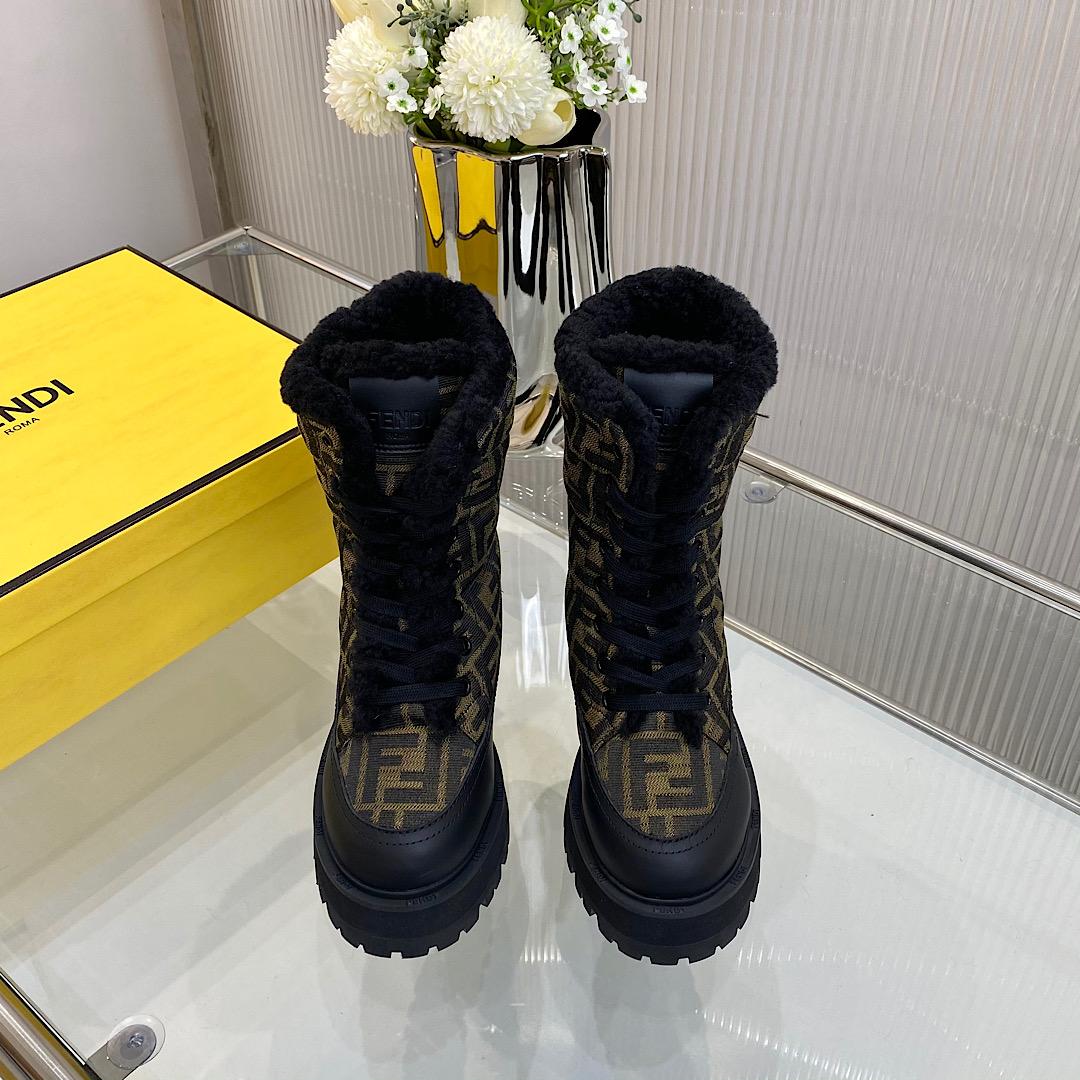 Fendi Signature Biker Boots - DopestKickz