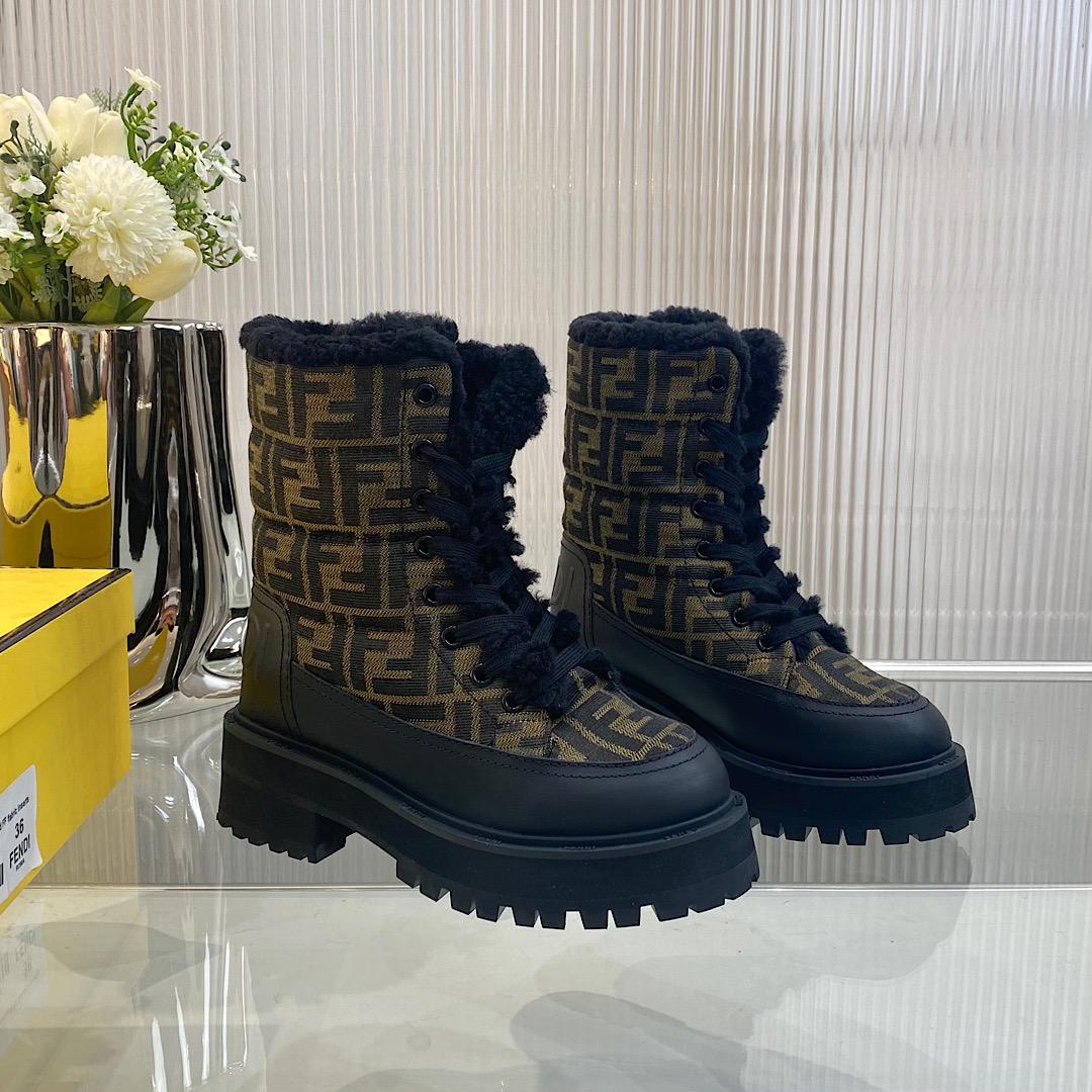 Fendi Signature Biker Boots - DopestKickz