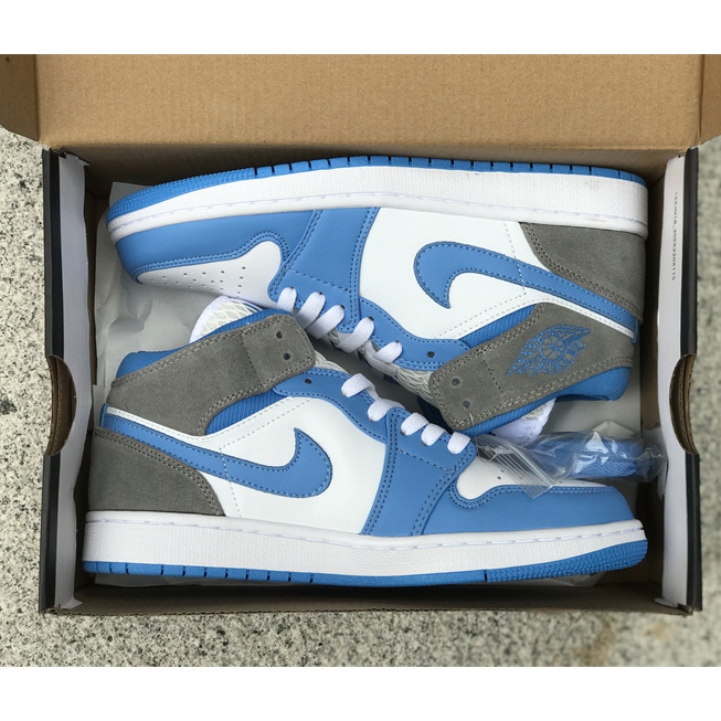 Air Jordan 1 Mid “University Blue” Sneaker    DX9276-100 - DopestKickz