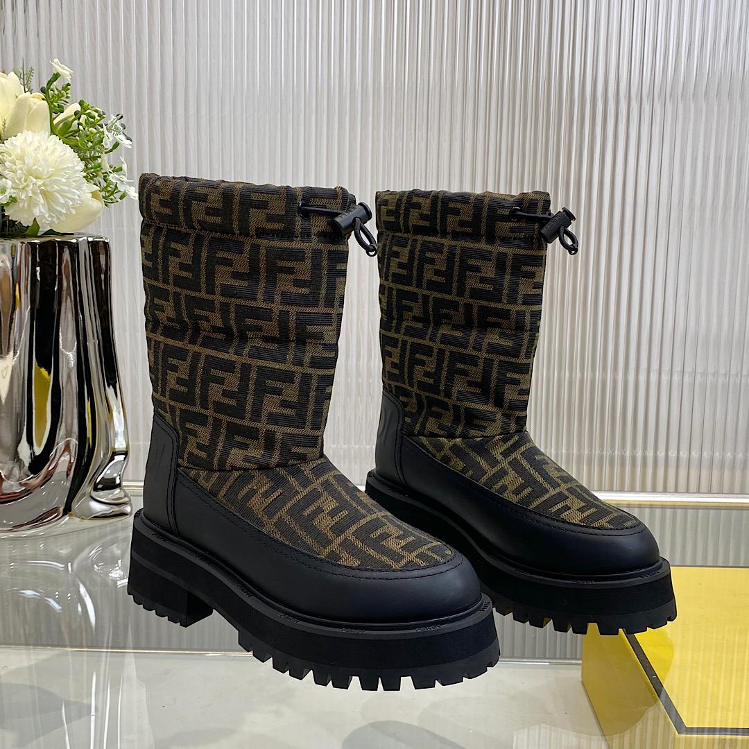 Fendi FF Logo Boots - DopestKickz