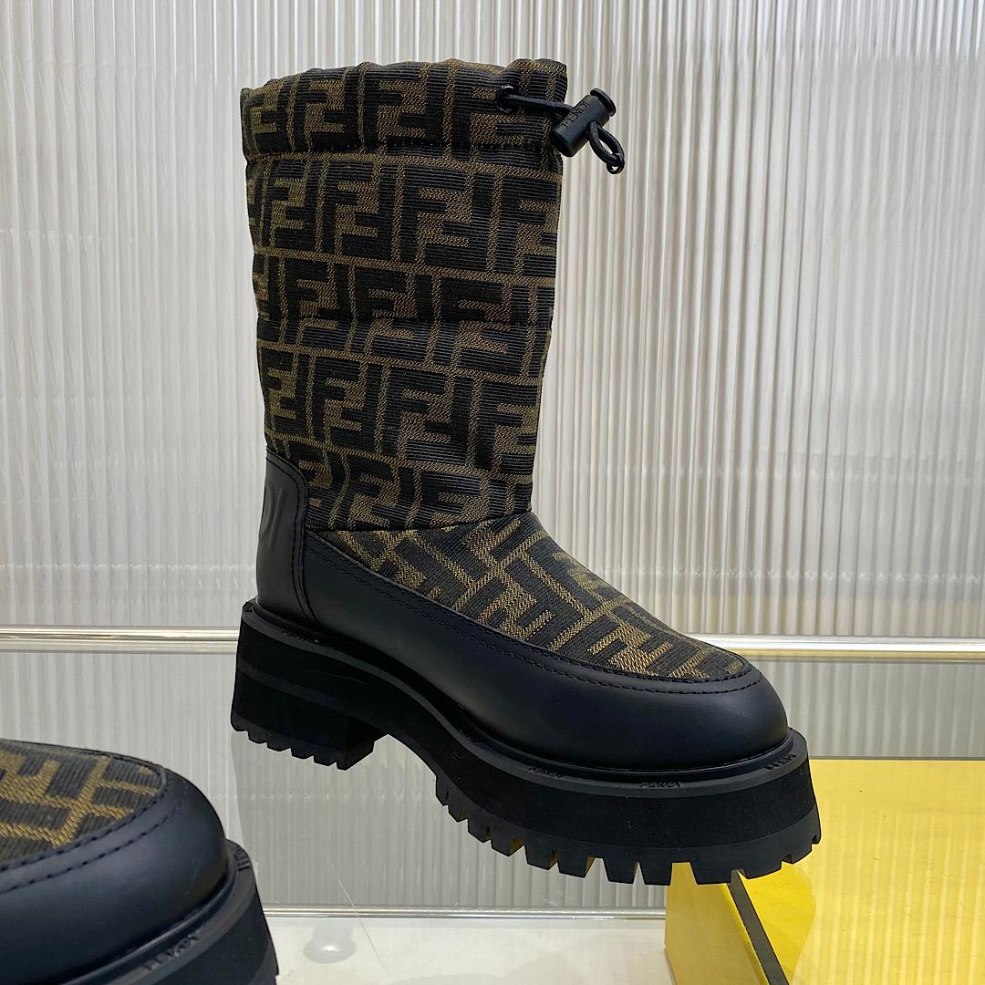 Fendi FF Logo Boots - DopestKickz