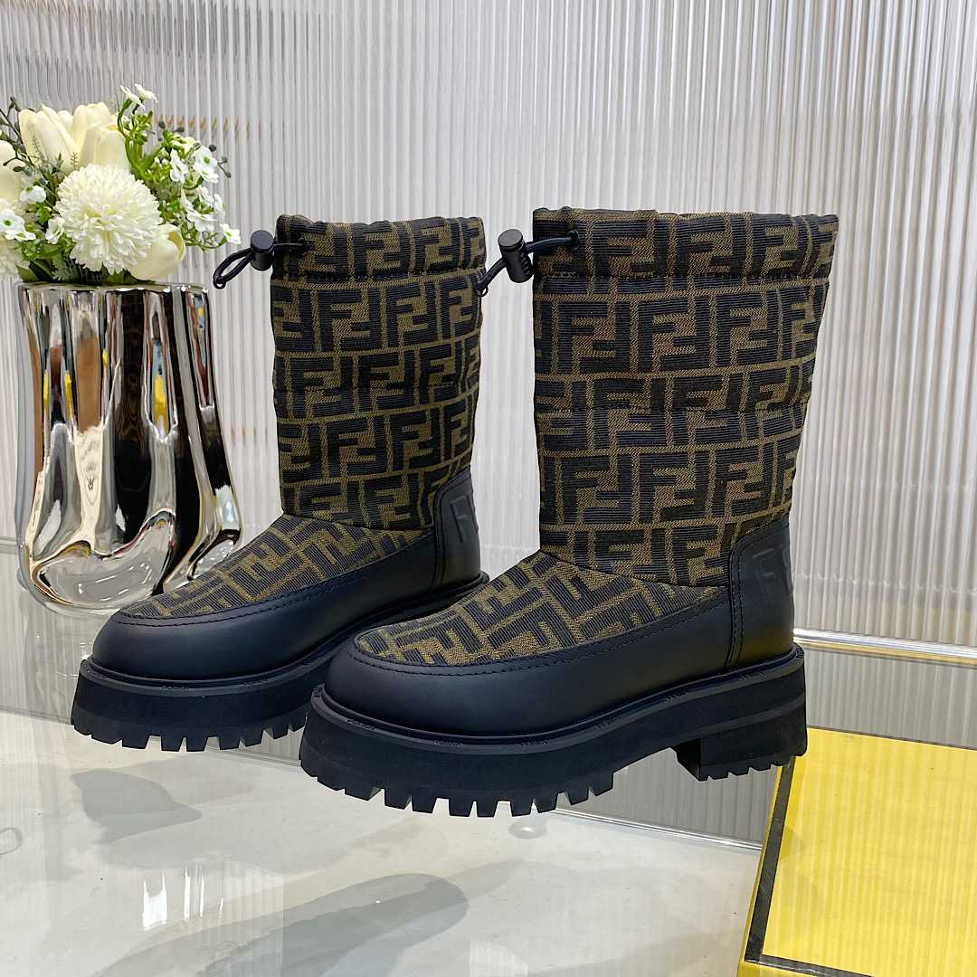 Fendi FF Logo Boots - DopestKickz