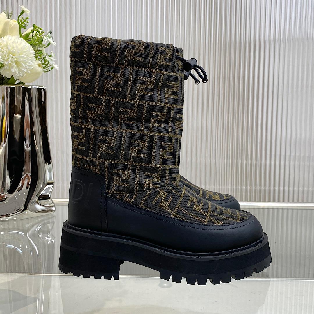 Fendi FF Logo Boots - DopestKickz