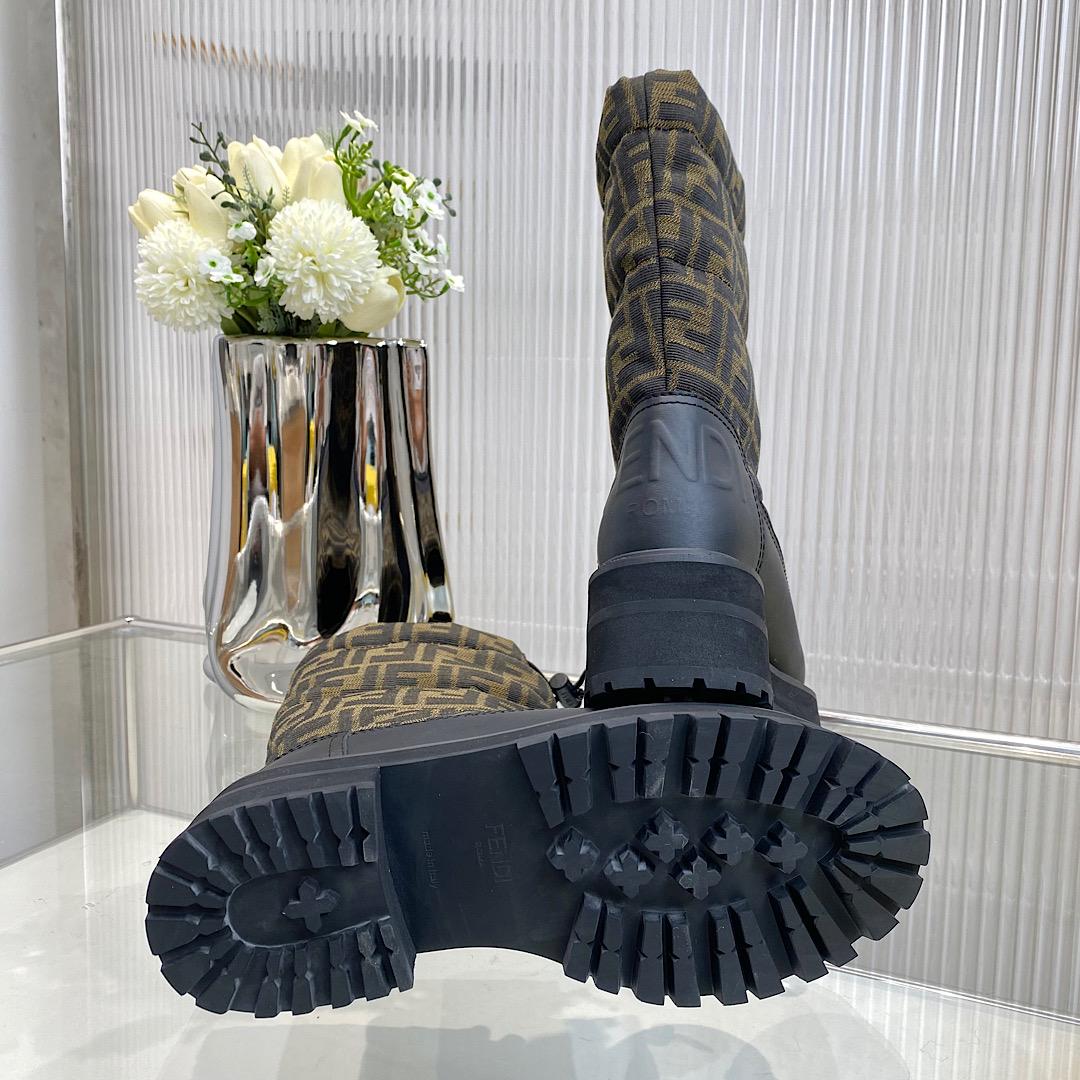 Fendi FF Logo Boots - DopestKickz
