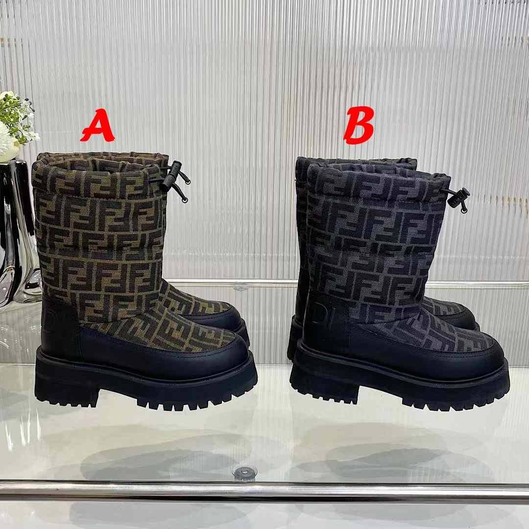 Fendi FF Logo Boots - DopestKickz