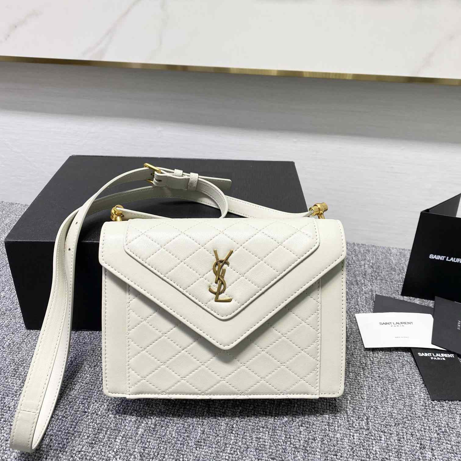 Saint Laurent Gaby Mini Satchel In Quilted Lambskin - DopestKickz