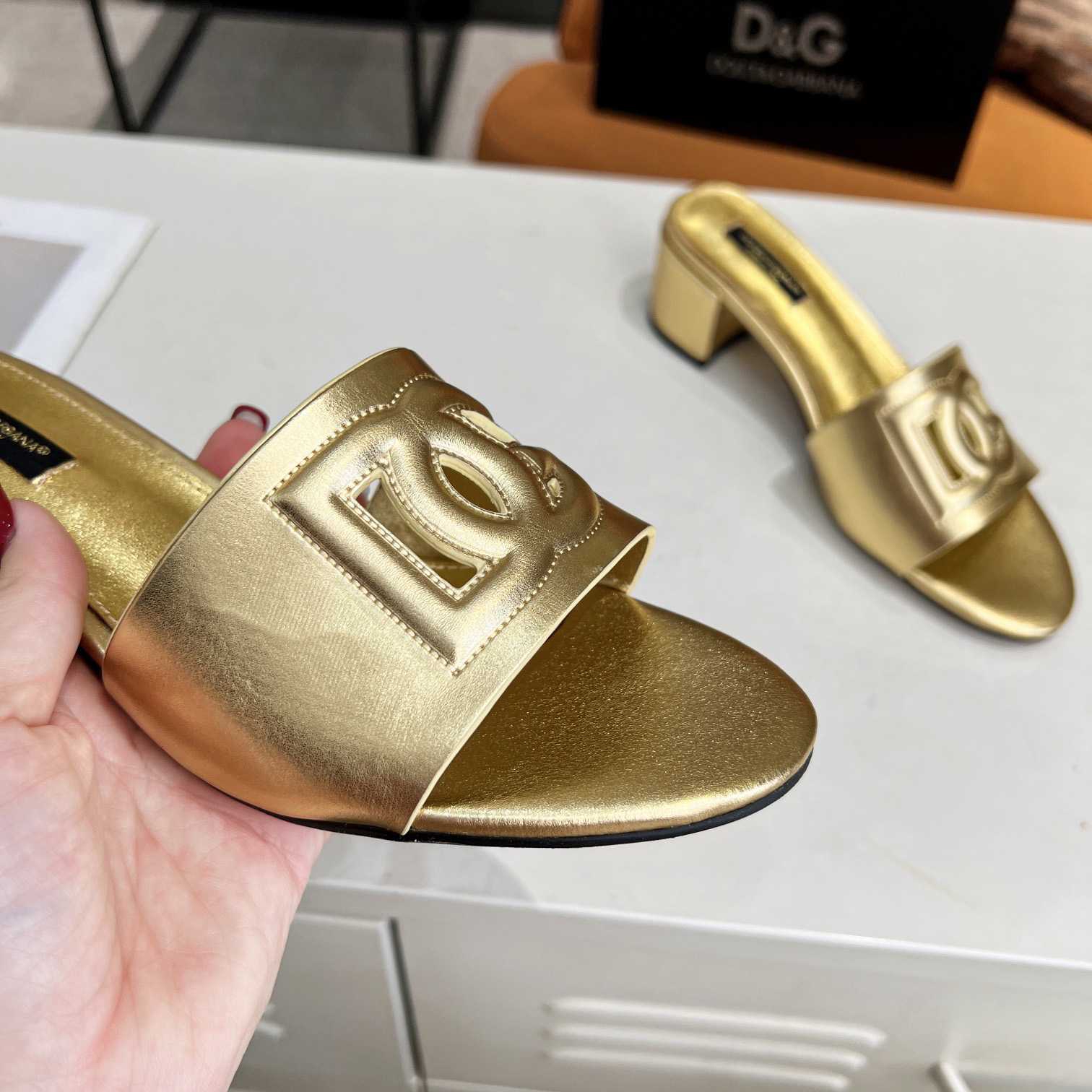 Dolce & Gabbana Calfskin Mules With DG Millennials Logo - DopestKickz