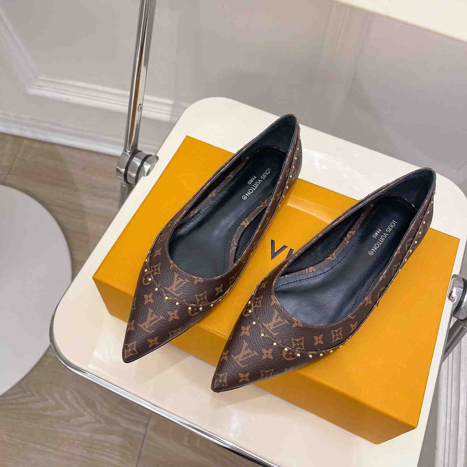Louis Vuitton Signature Flat Ballerina    - DopestKickz
