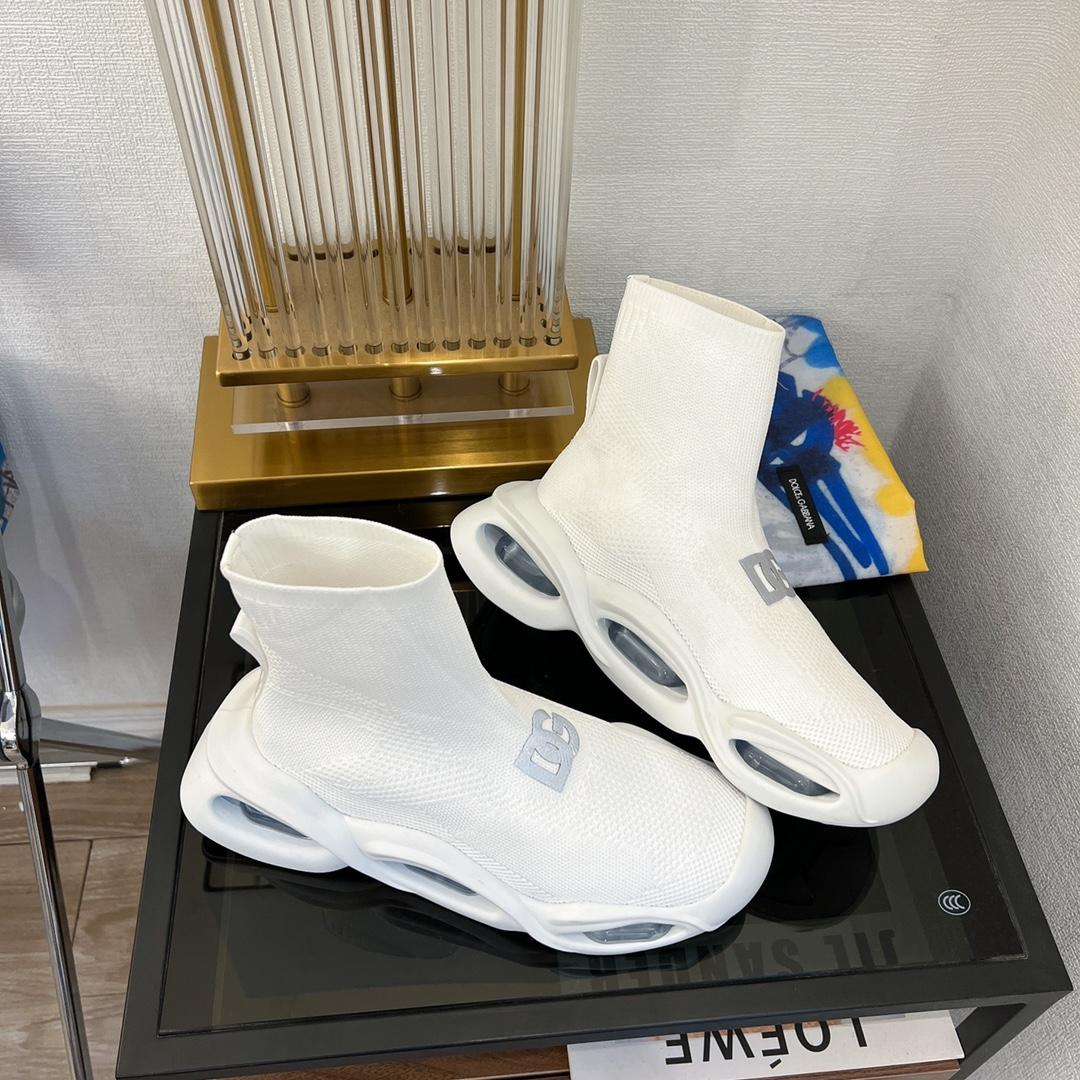 Dolce & Gabbana Stretch Mesh Wave Mid-Top Sneakers - DopestKickz