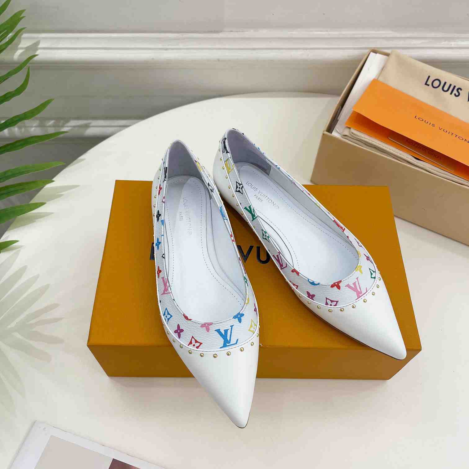 Louis Vuitton Signature Flat Ballerina    - DopestKickz